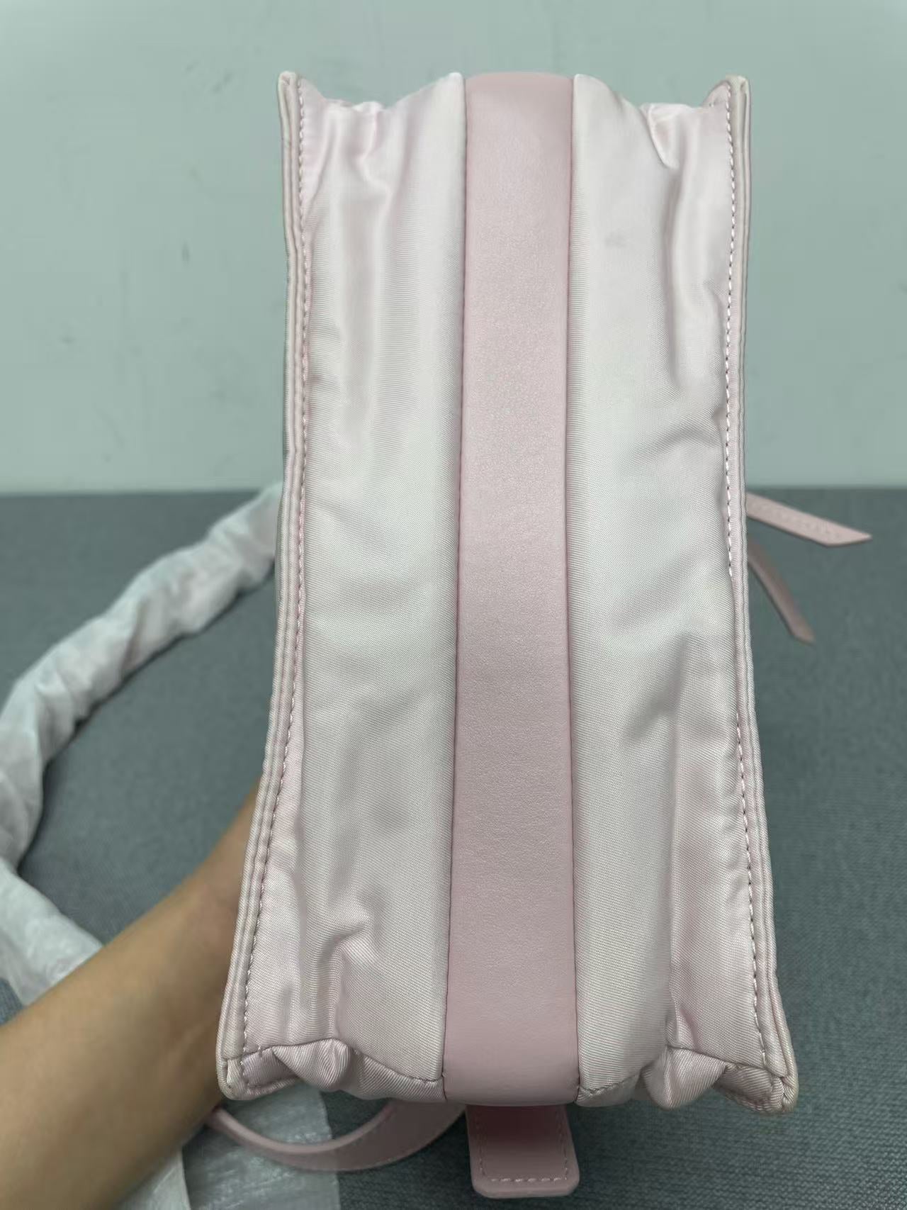 Prada - Cini - Nylon with leather trim - Pink - (small)