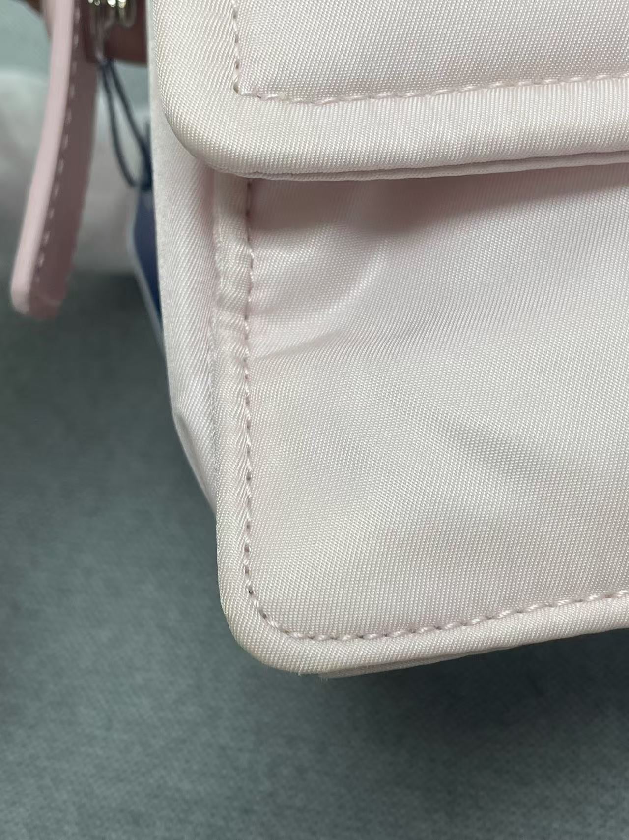 Prada - Cini - Nylon with leather trim - Pink - (small)