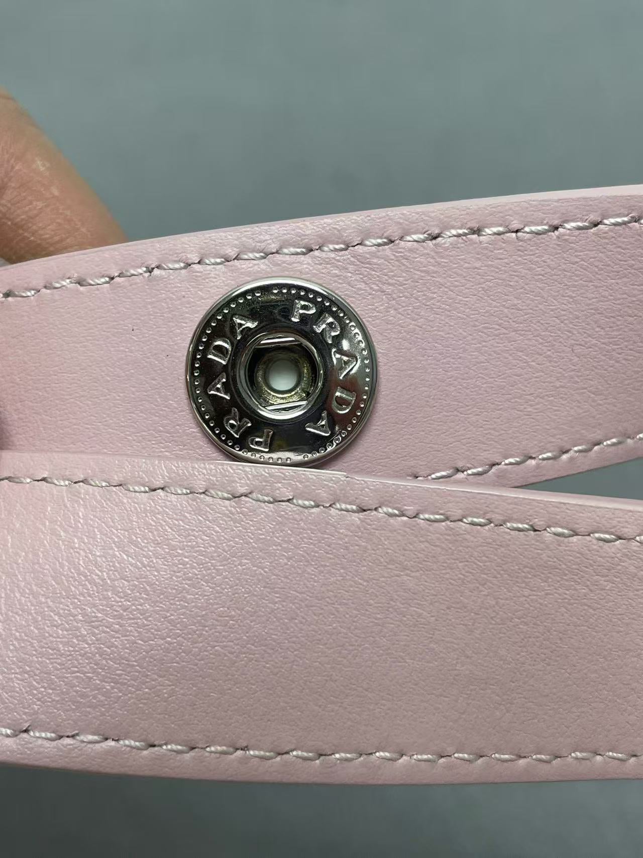 Prada - Cini - Nylon with leather trim - Pink - (small)