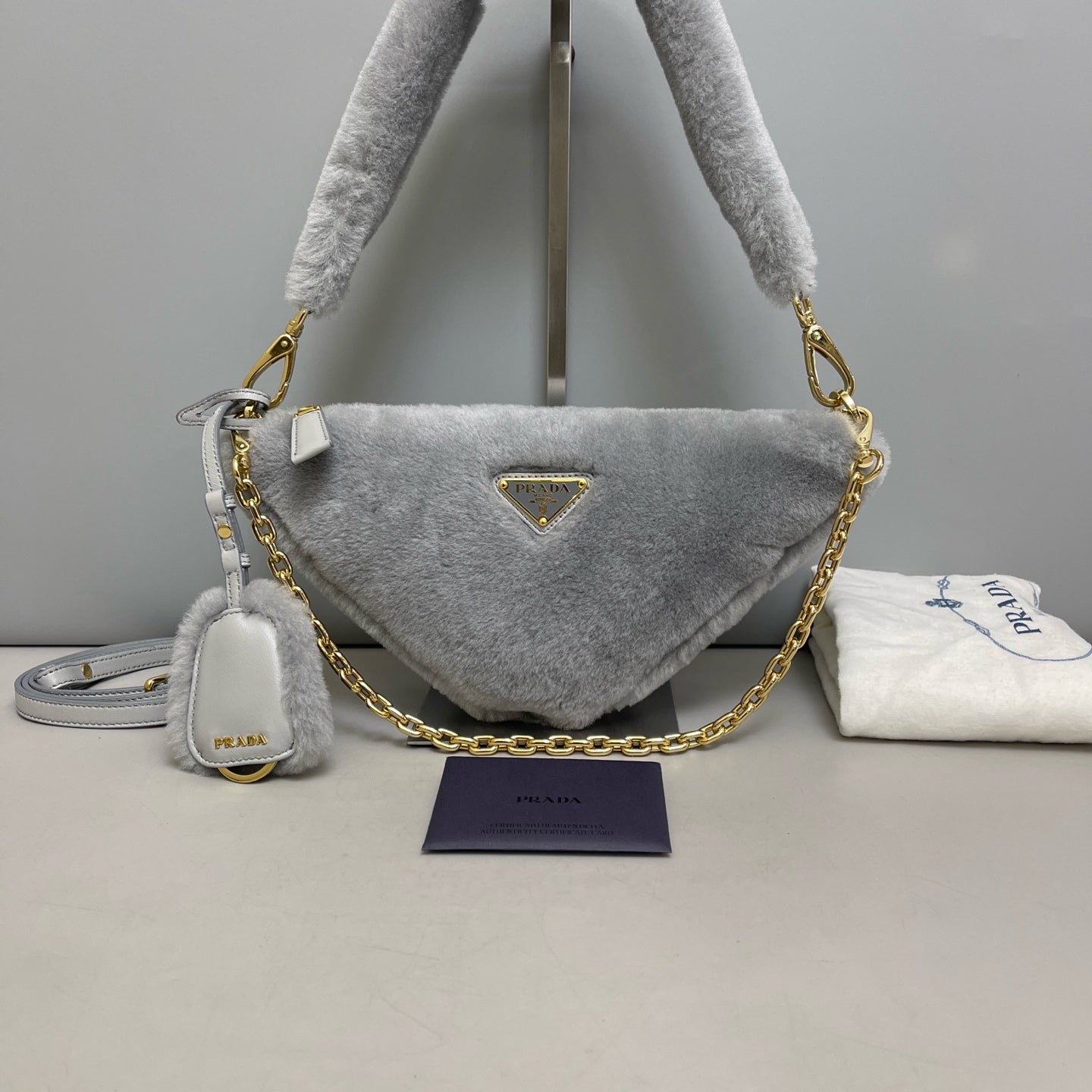 Prada - Cleo - Fur - Grey - (small)