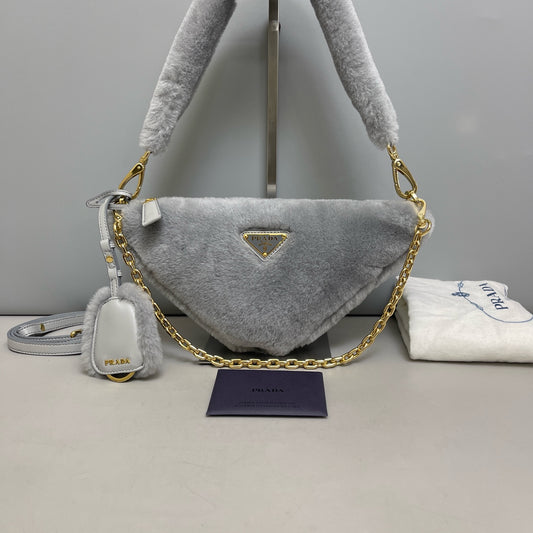 Prada - Cleo - Fur - Grey - (small)