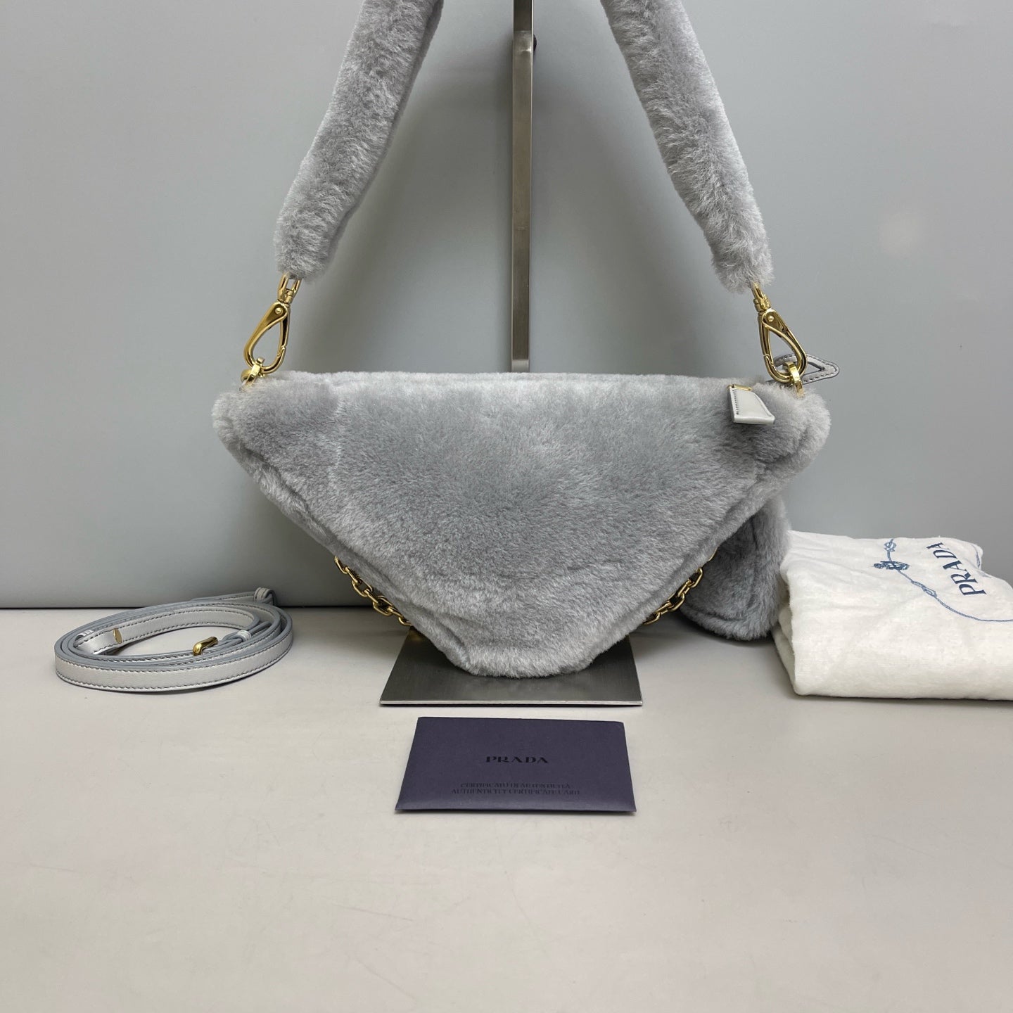Prada - Cleo - Fur - Grey - (small)