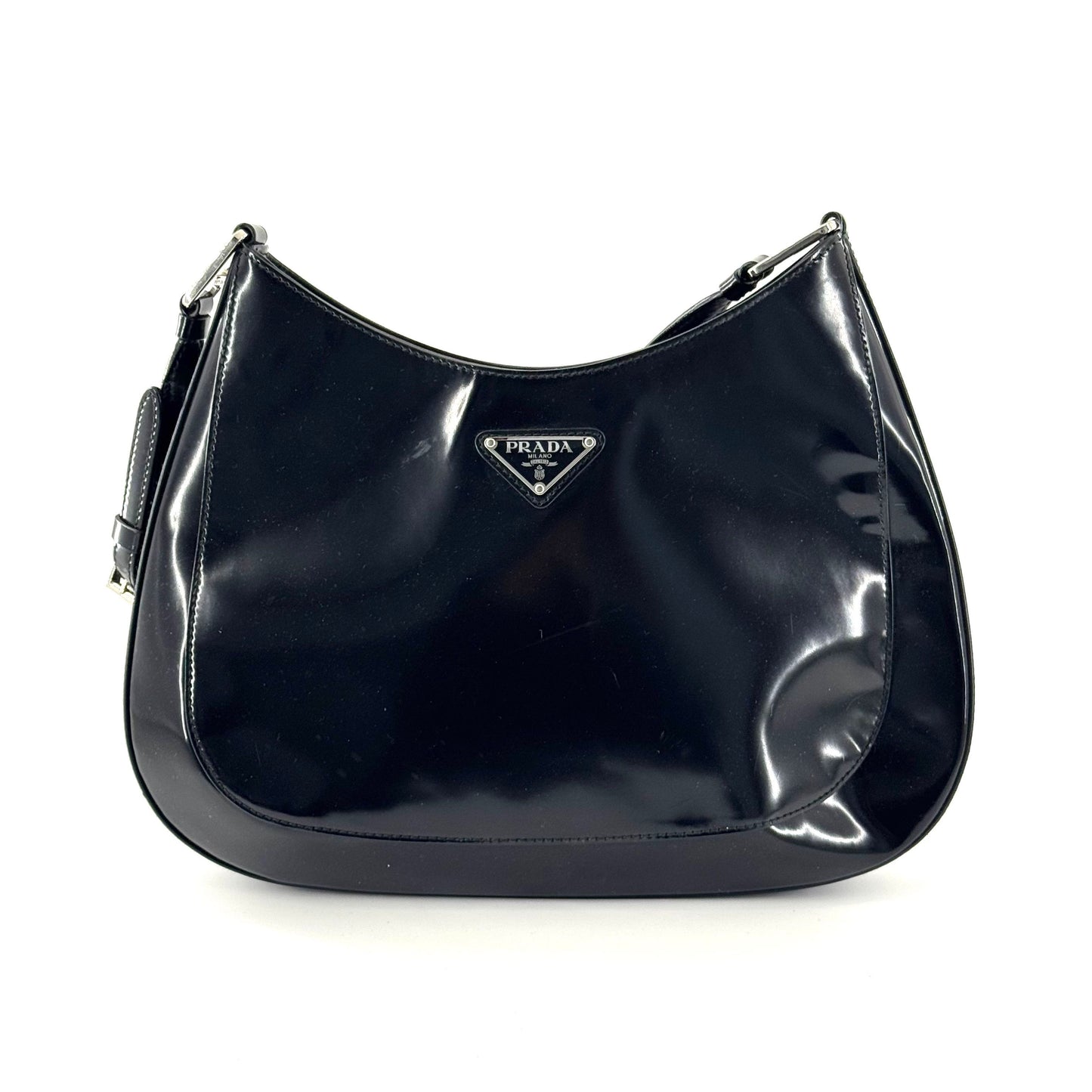 Prada - Cleo hobo - Patent leather - Black - (Small)
