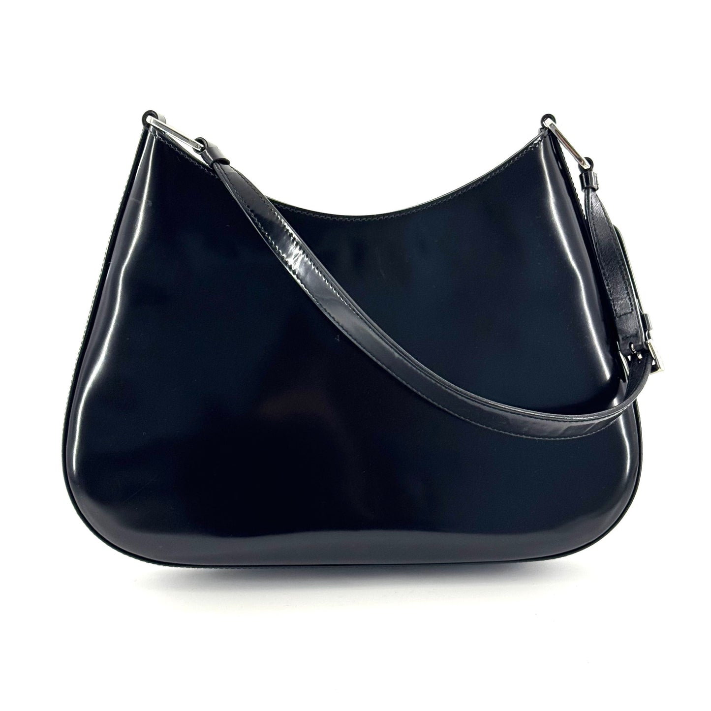 Prada - Cleo hobo - Patent leather - Black - (Small)