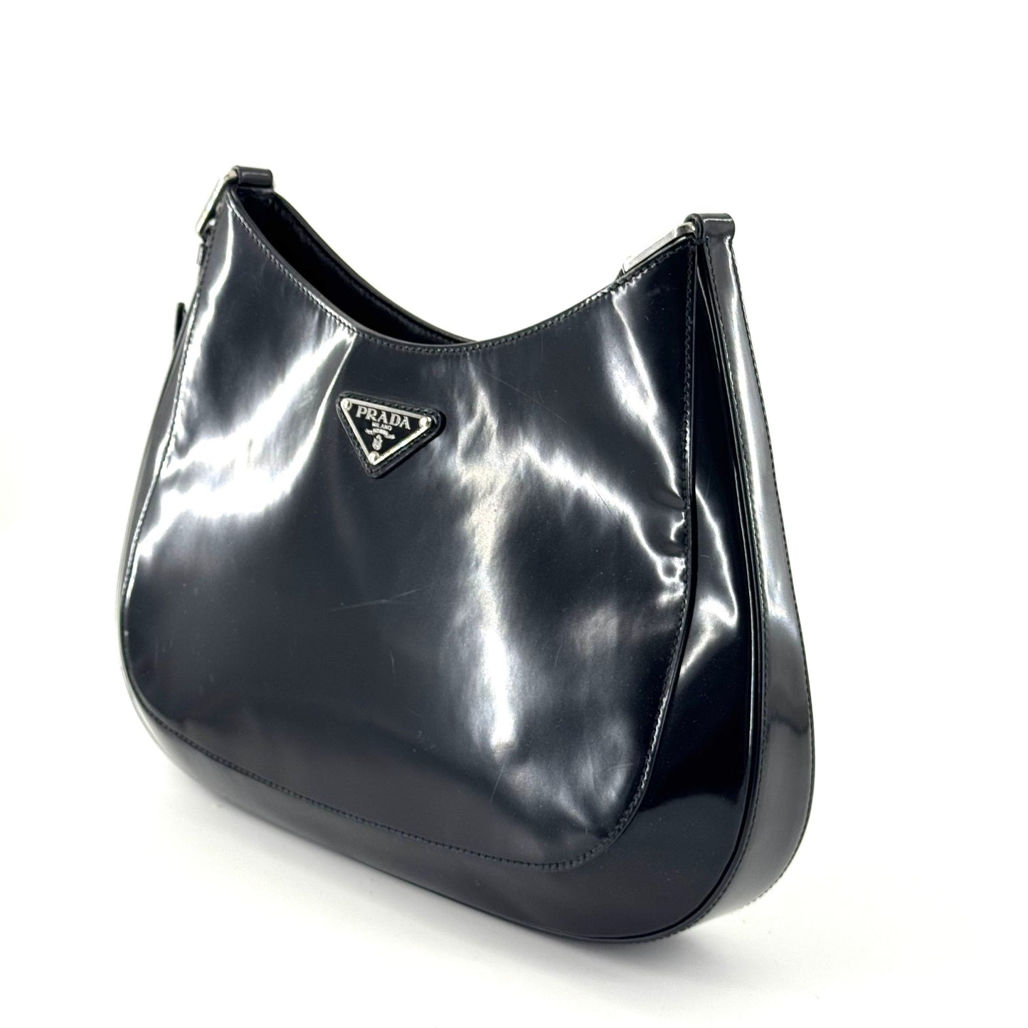 Prada - Cleo hobo - Patent leather - Black - (Small)