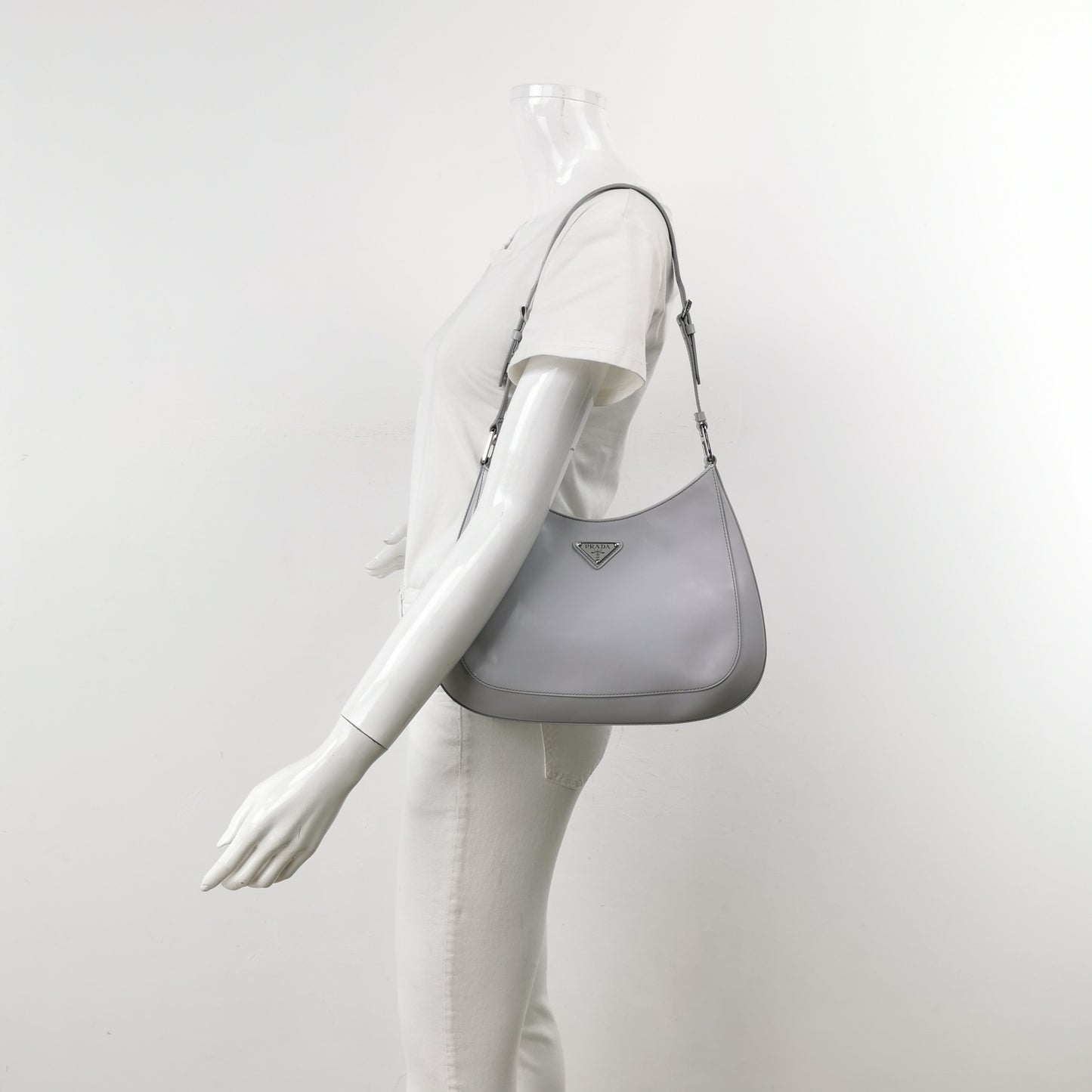 Prada - Cleo - Leather - Grey - (medium)
