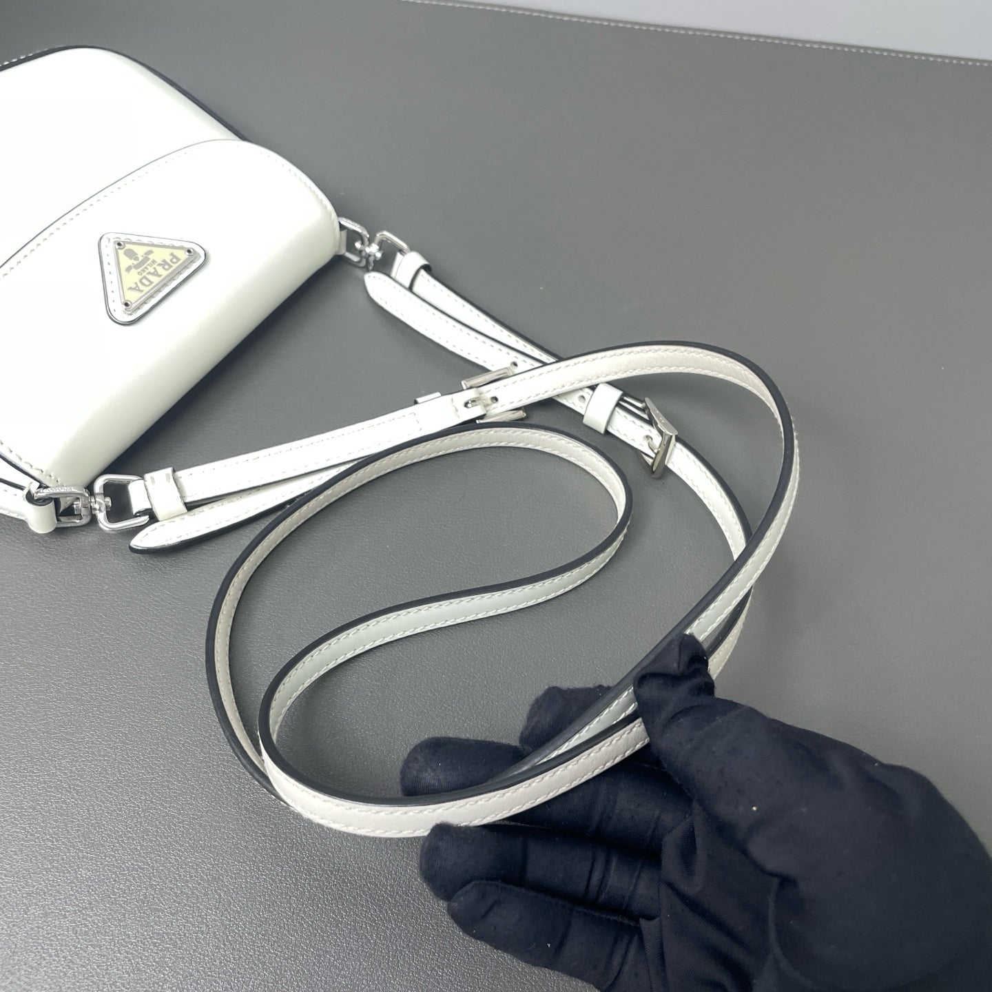 Prada - Cleo - Leather - White - (mini)