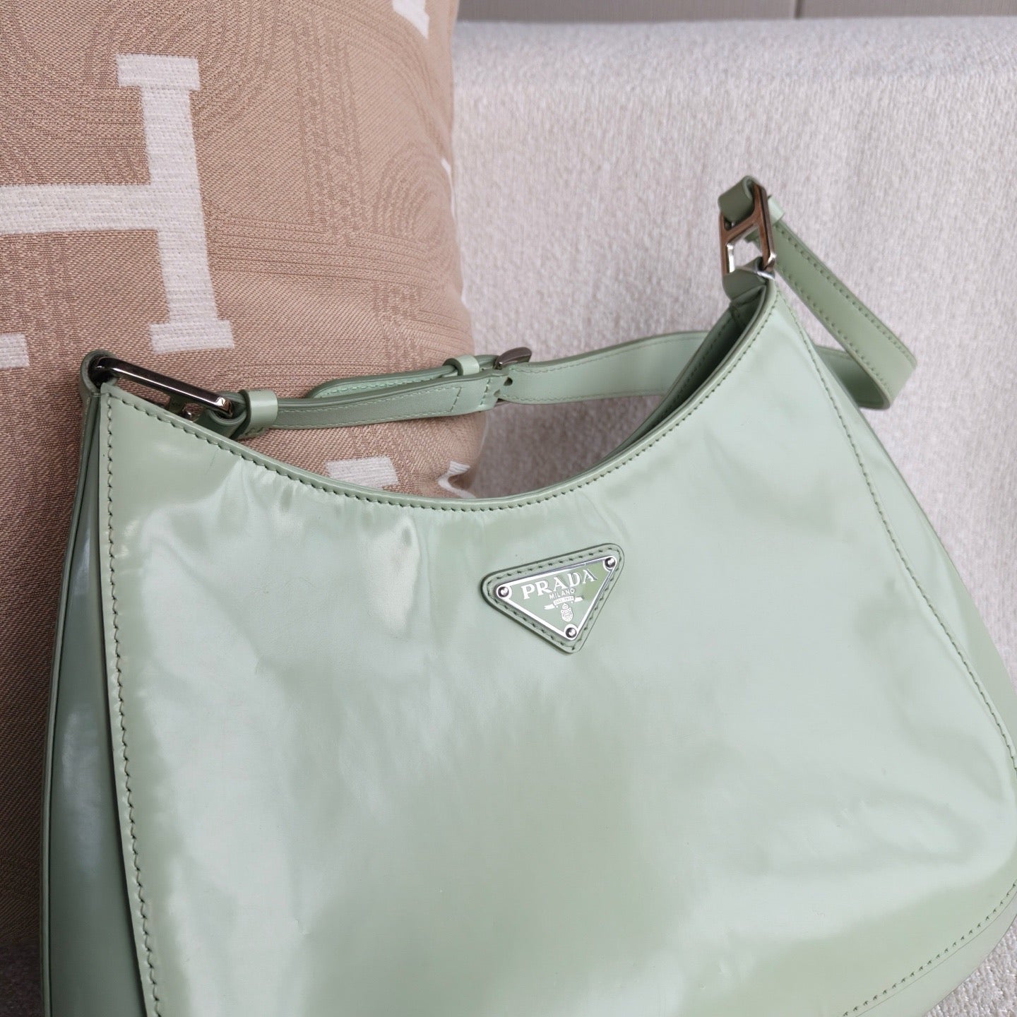 Prada - Cleo - Patent leather - Green - (small)