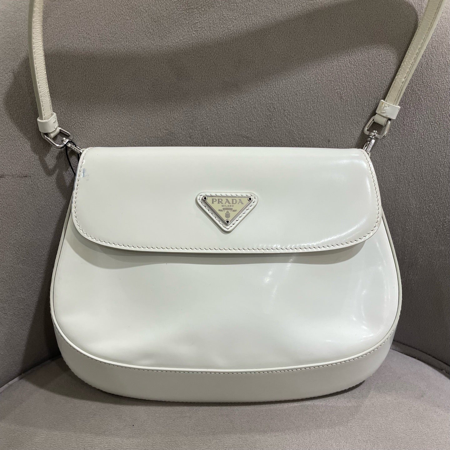 Prada - Cleo - Patent leather - White - (Mini)