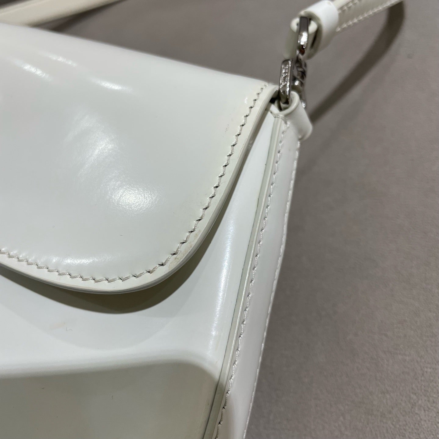 Prada - Cleo - Patent leather - White - (Mini)