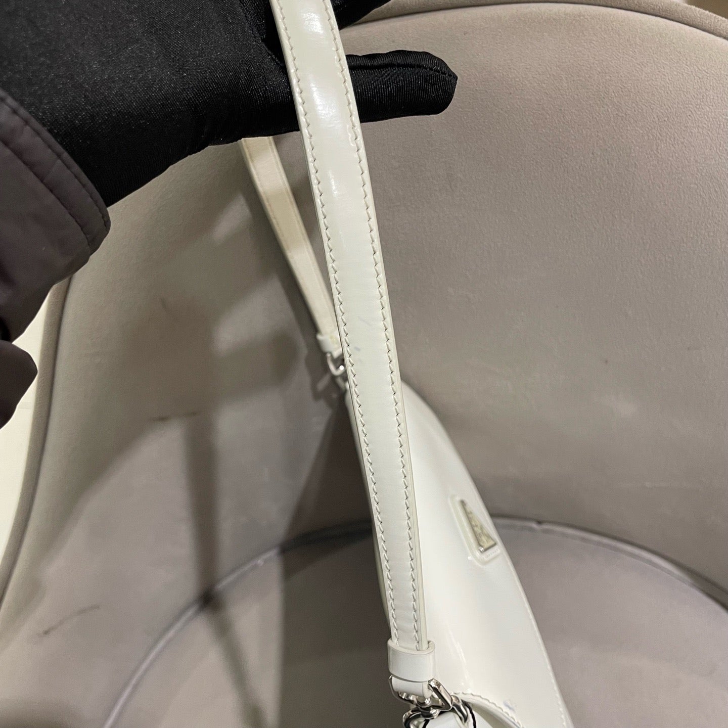 Prada - Cleo - Patent leather - White - (Mini)
