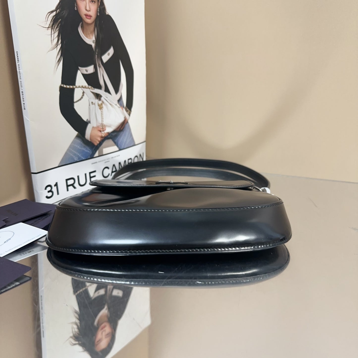 Prada - Cleo Shoulder Bag - Patent leather - Black - (mini)