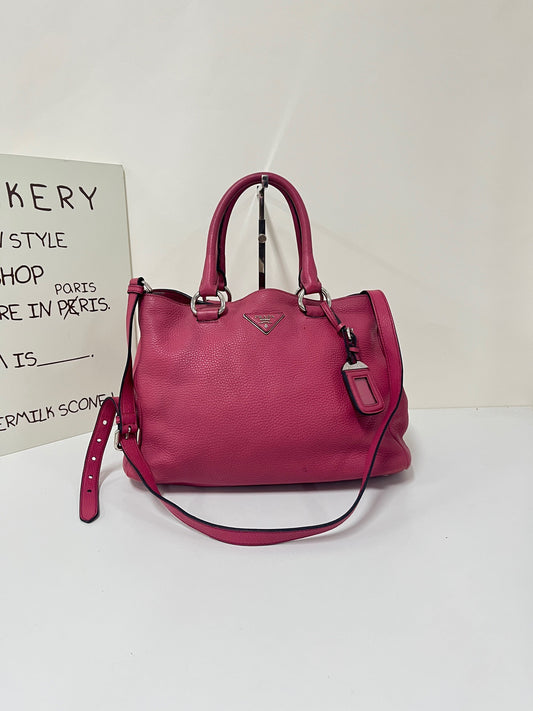 Prada - Deerskin Tote - Leather - Pink - (Medium)