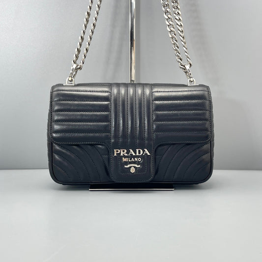 Prada - Diagramme - Leather - Black - (mini)