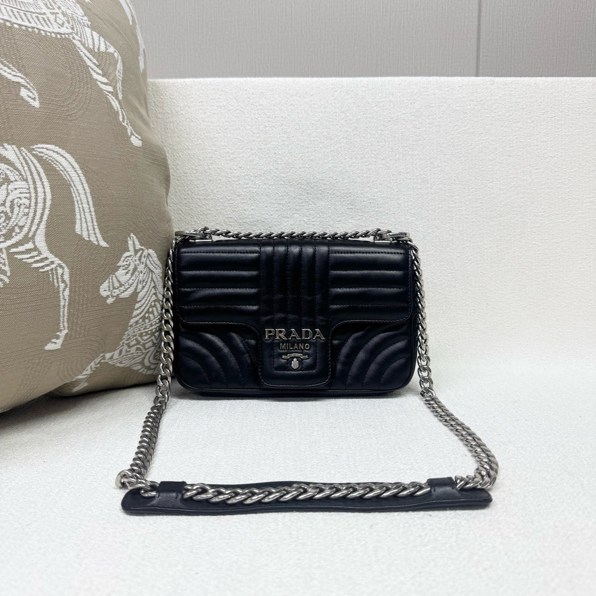 Prada - Diagramme - Leather - Black - (mini)