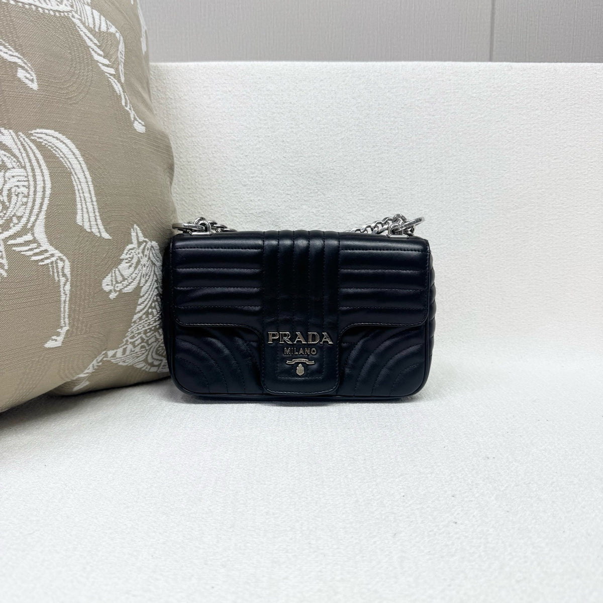 Prada - Diagramme - Leather - Black - (mini)