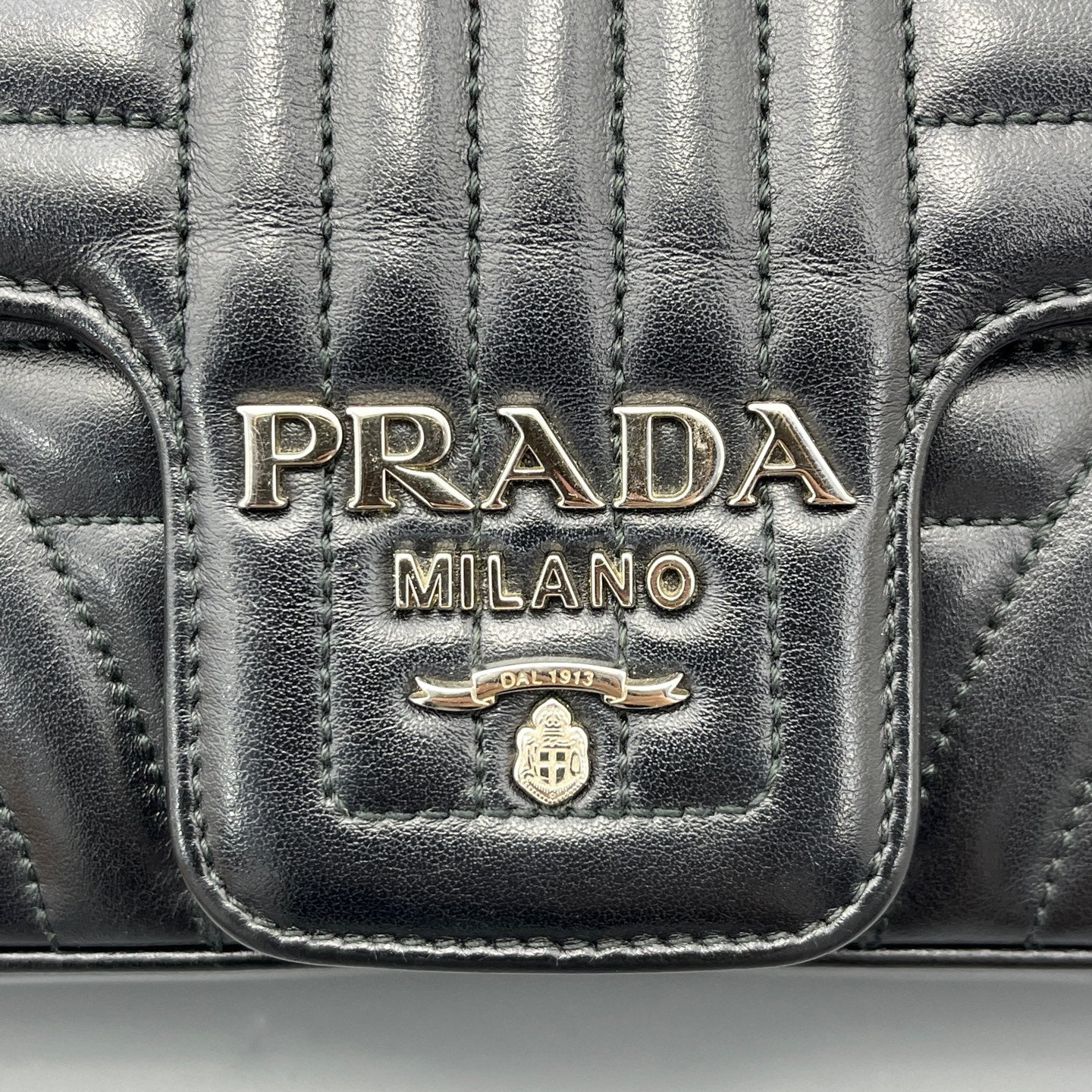 Prada - Diagramme - Leather - Black - (mini)
