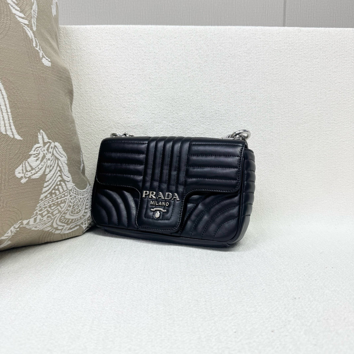 Prada - Diagramme - Leather - Black - (mini)