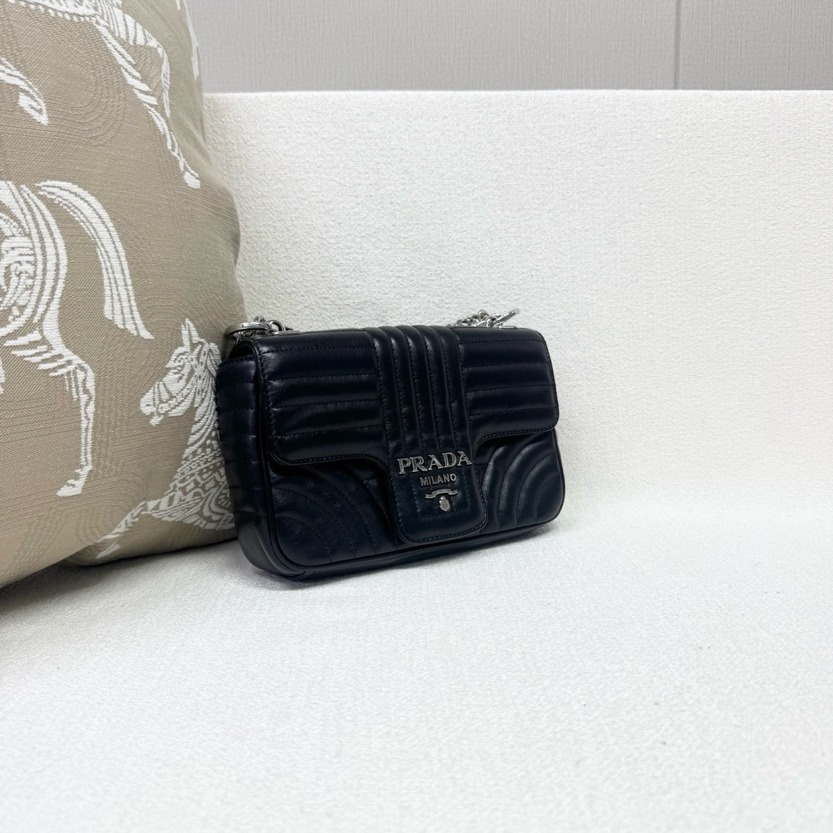 Prada - Diagramme - Leather - Black - (mini)
