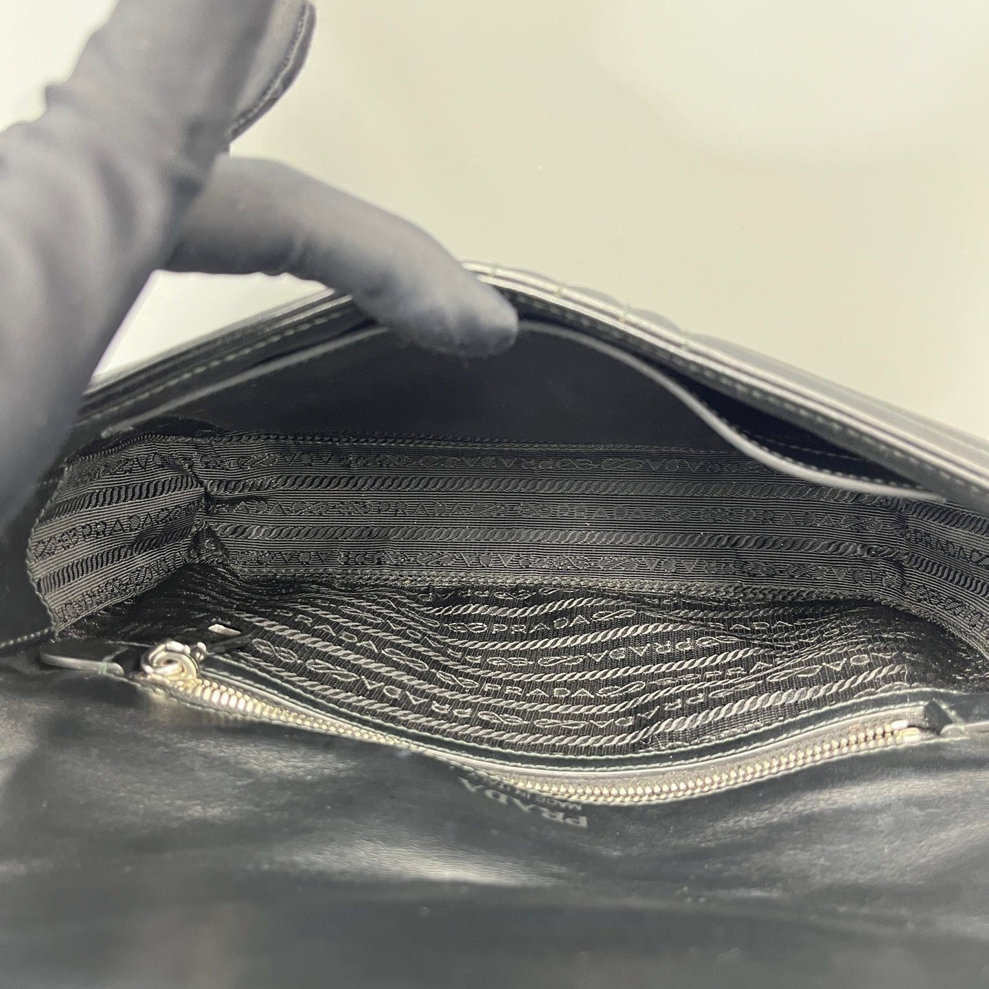 Prada - Diagramme - Leather - Black - (mini)