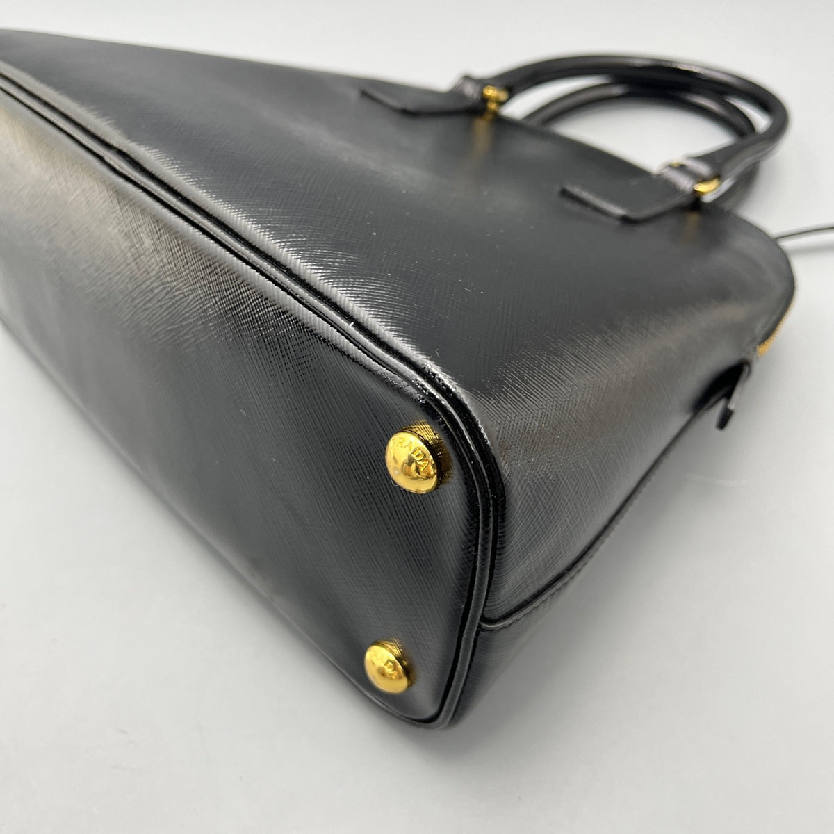 Prada - Dome Bag - Patent leather - Black - (medium)