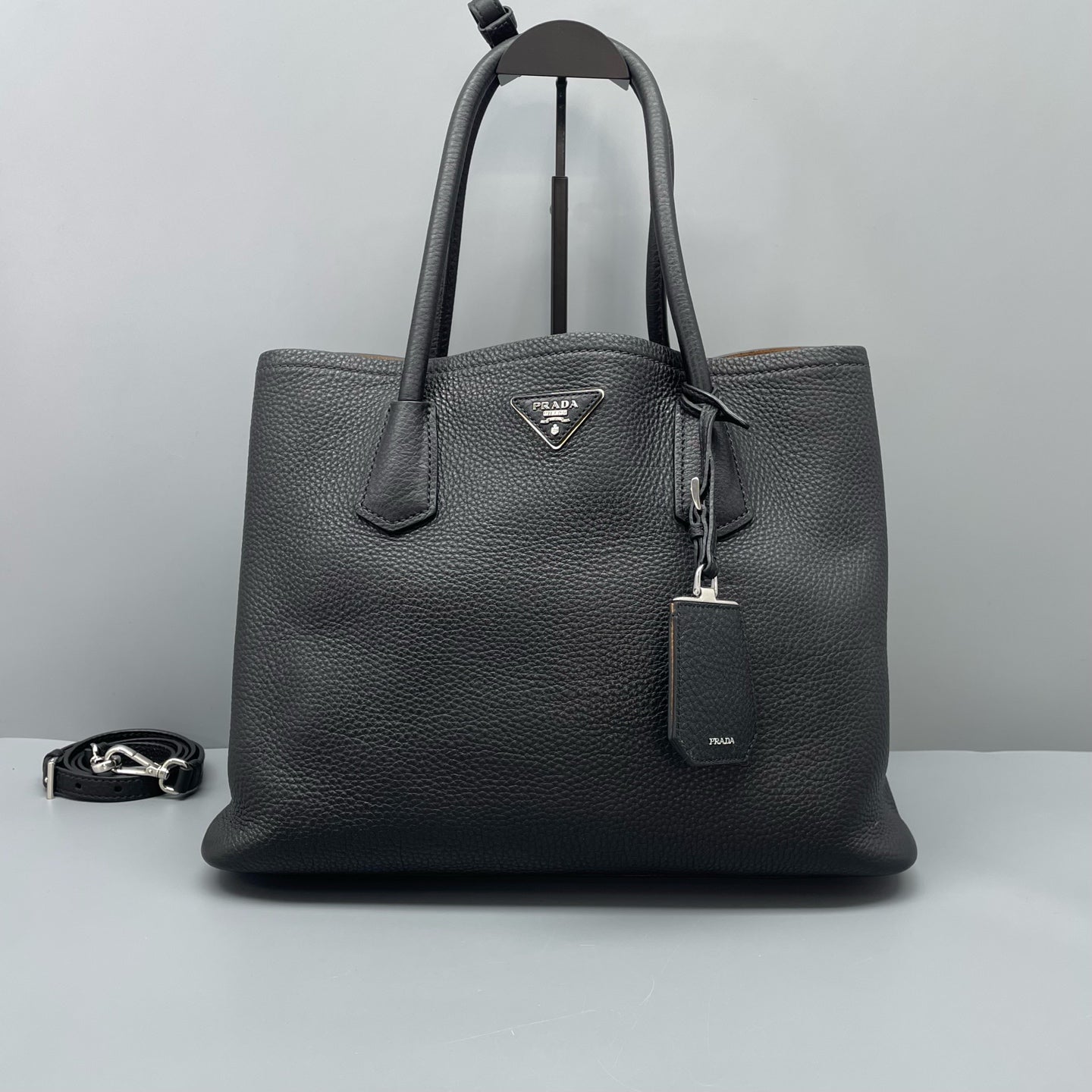 Prada - Double Bag - Leather - Black - (large)