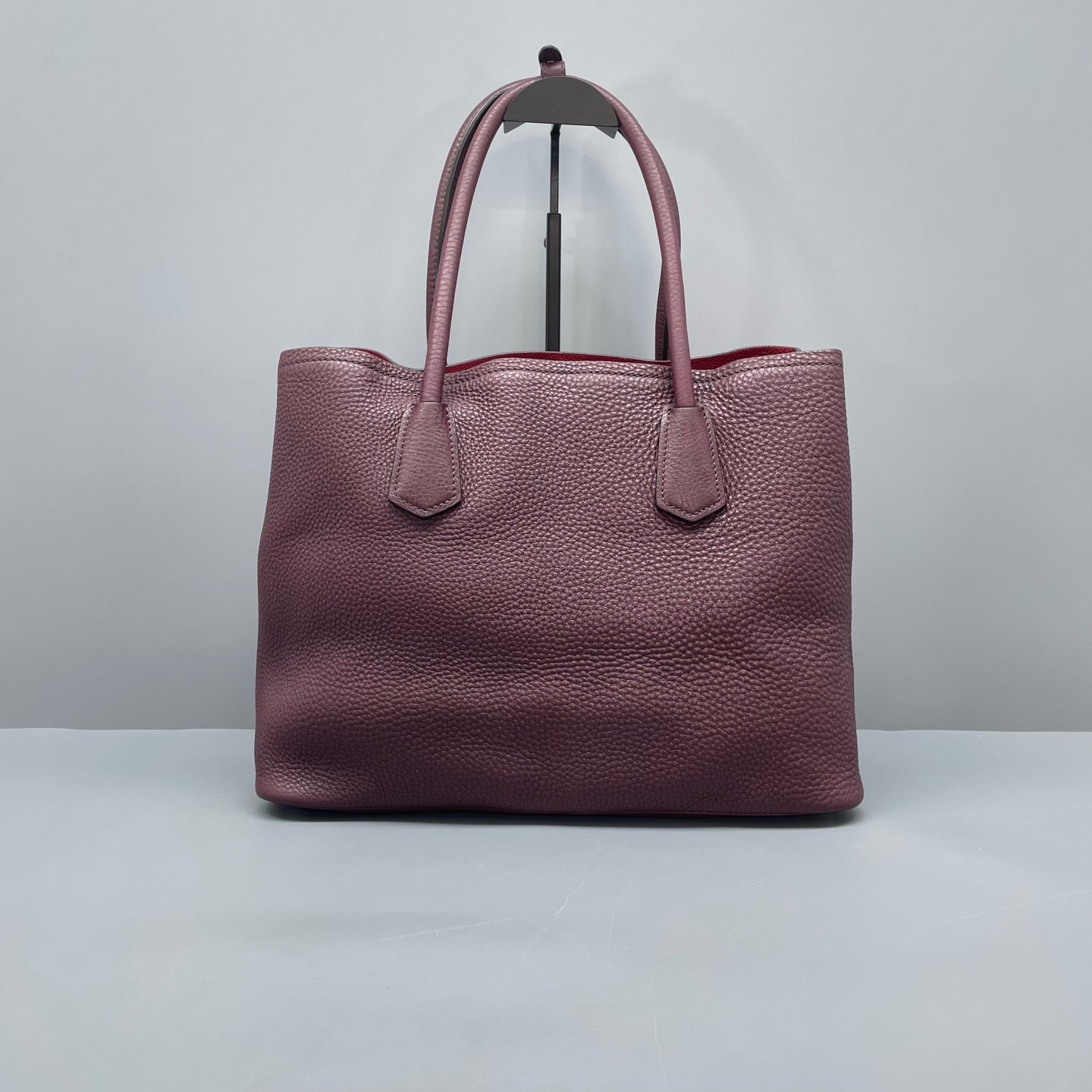 Prada - Double Bag - Leather - Burgundy - (large)