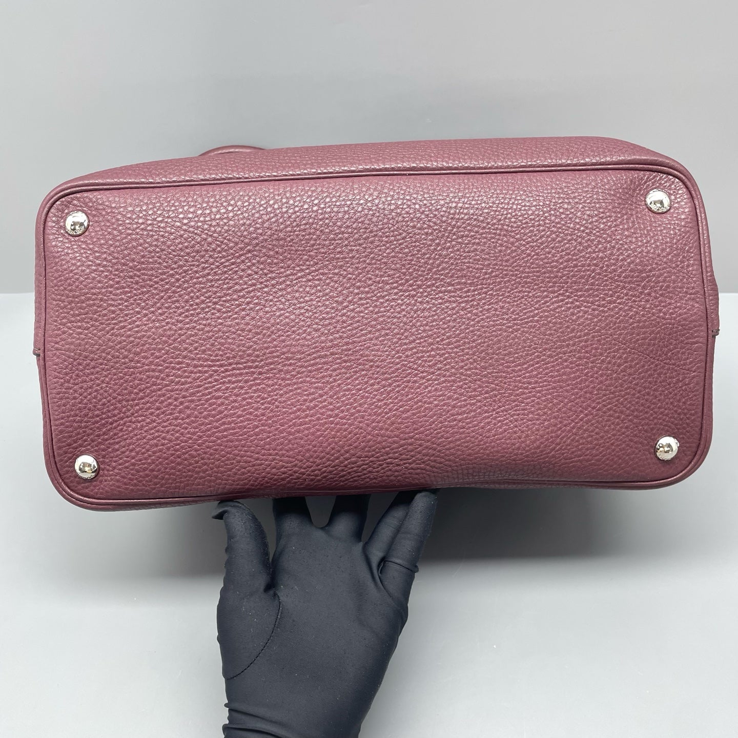Prada - Double Bag - Leather - Burgundy - (large)