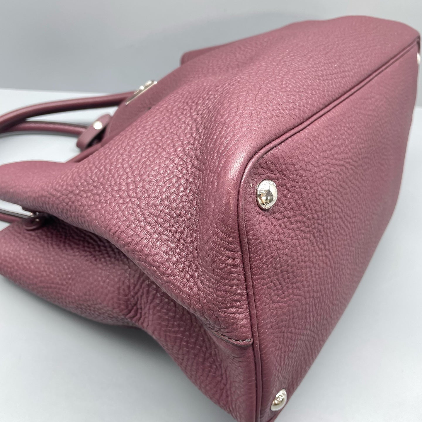 Prada - Double Bag - Leather - Burgundy - (large)