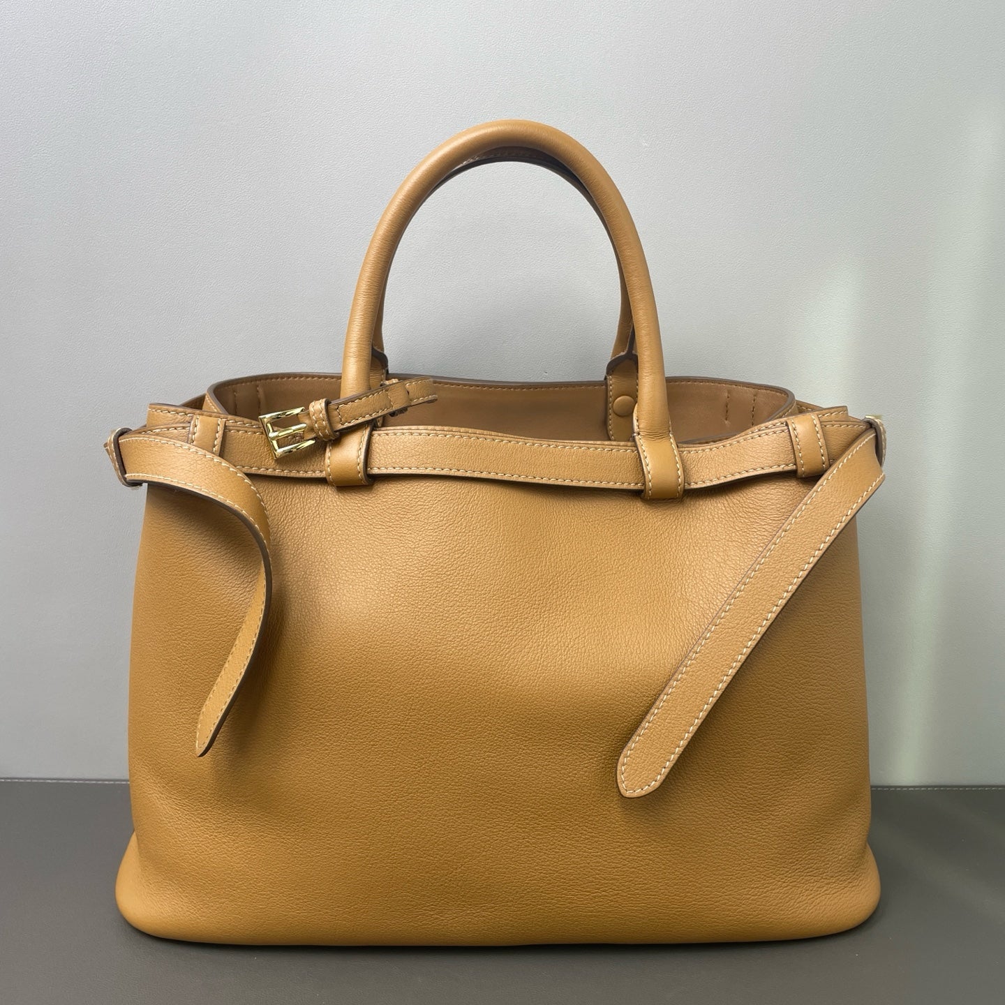 Prada - Double Bag - Leather - Camel - (medium)