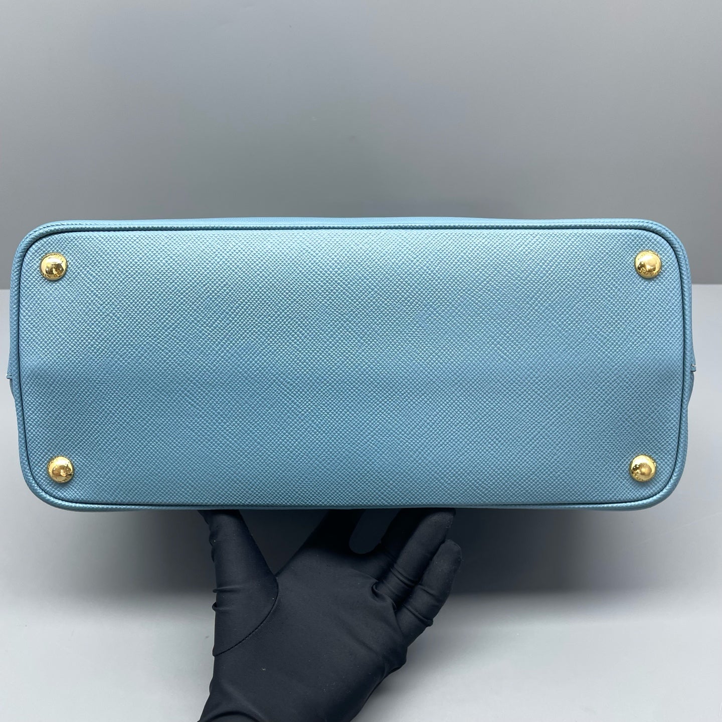 Prada - Double - Leather - Blue - (medium)