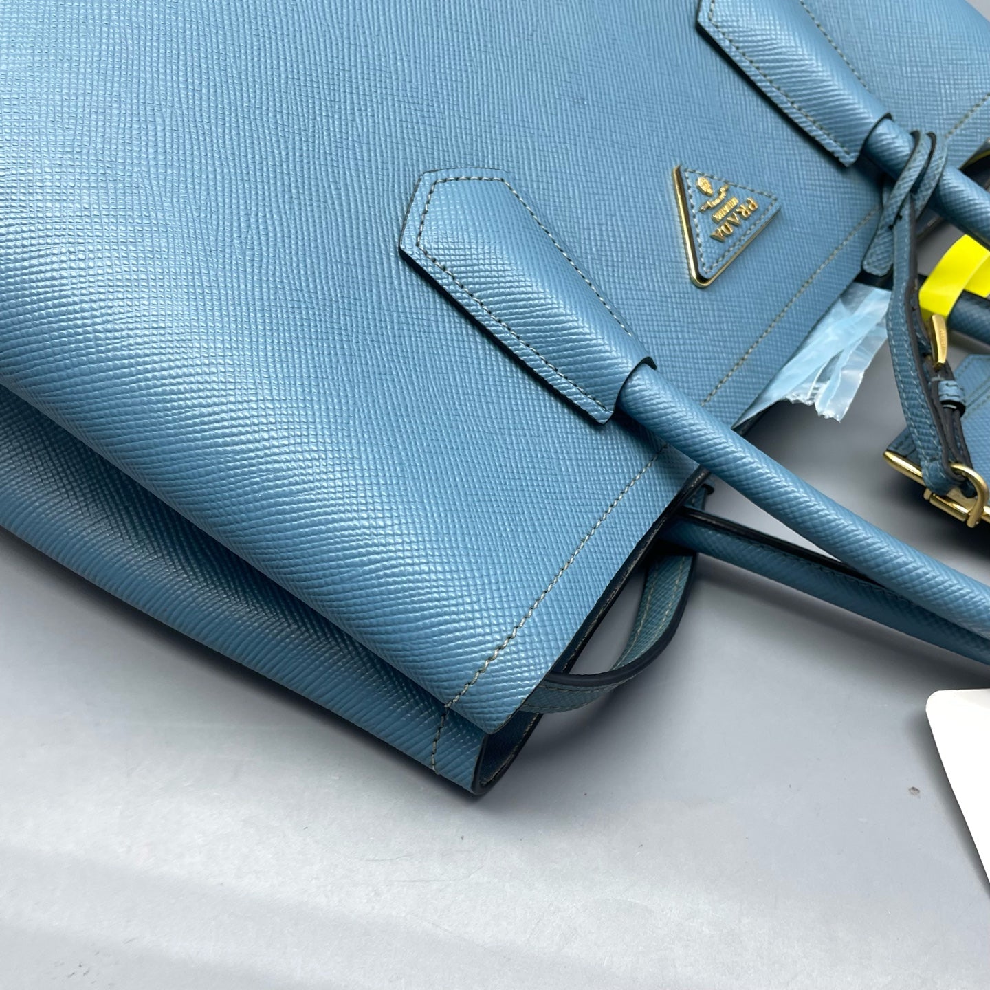 Prada - Double - Leather - Blue - (medium)