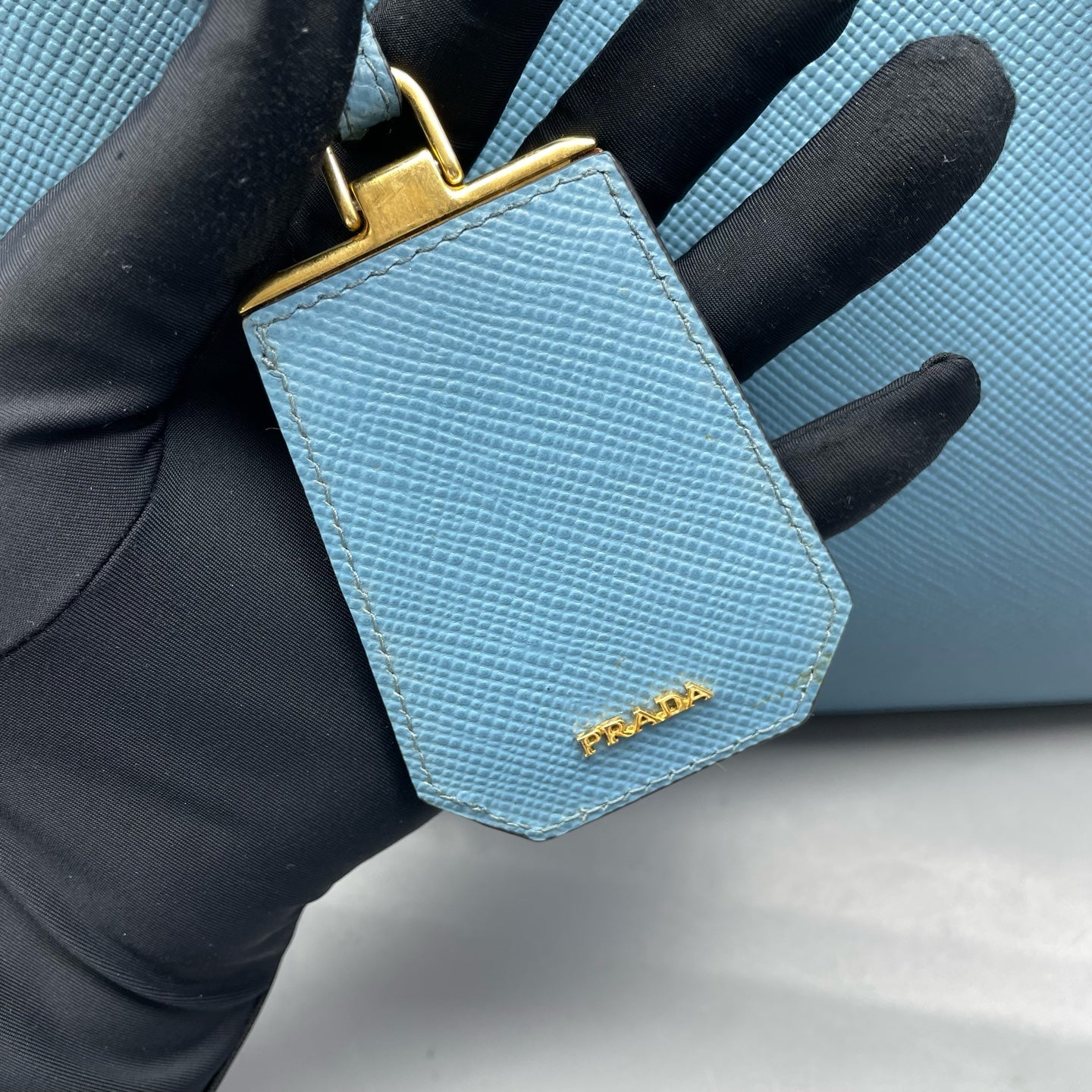 Prada - Double - Leather - Blue - (medium)