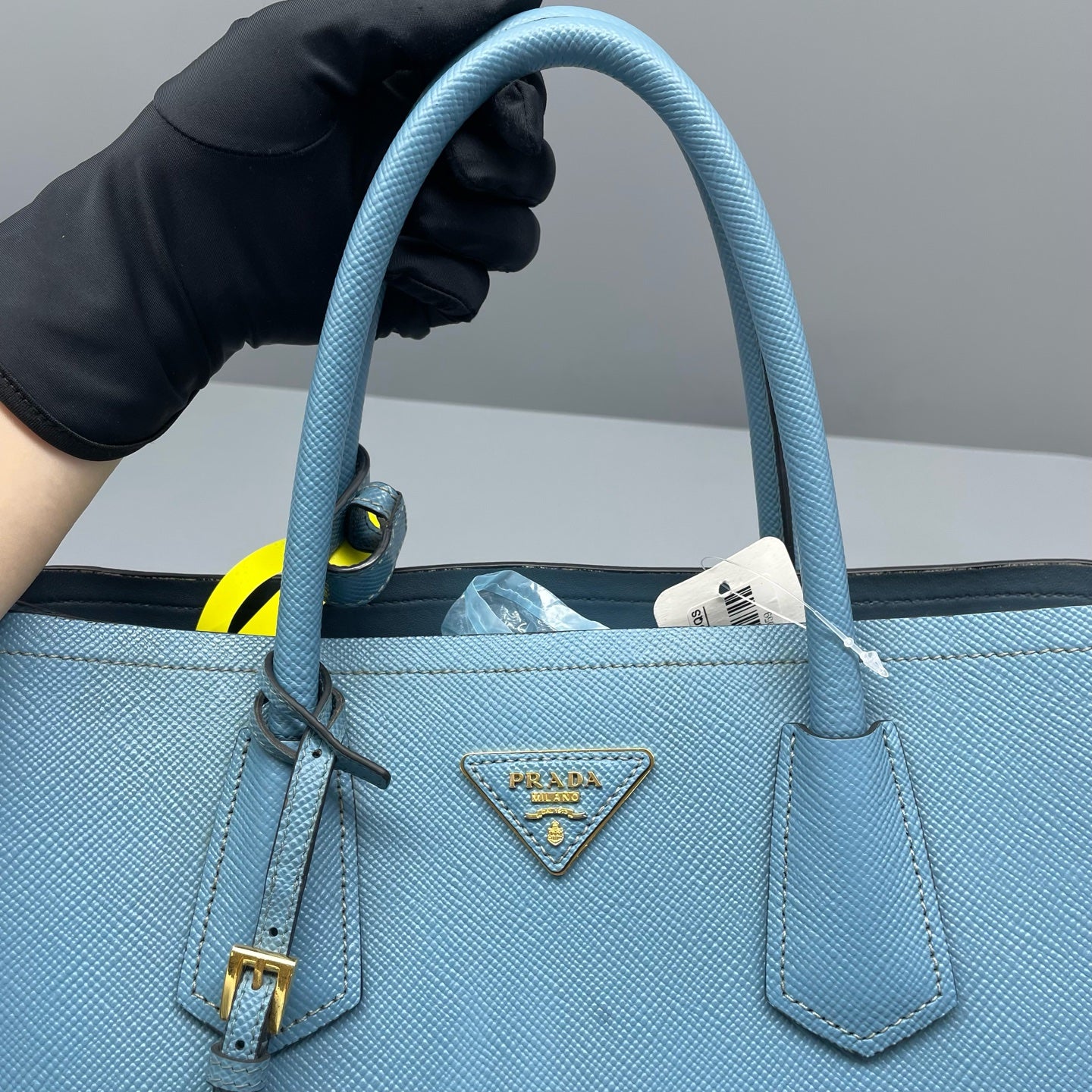 Prada - Double - Leather - Blue - (medium)