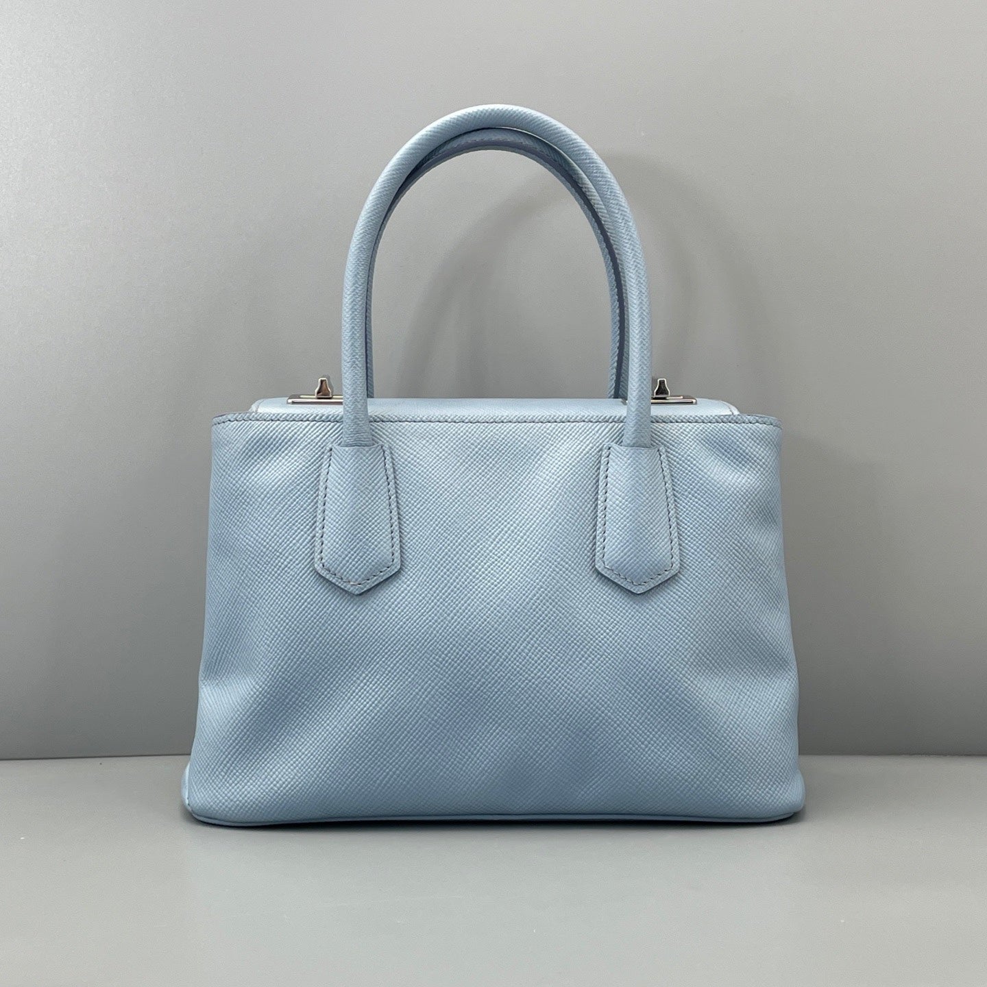 Prada - Double - Leather - Blue - (small)