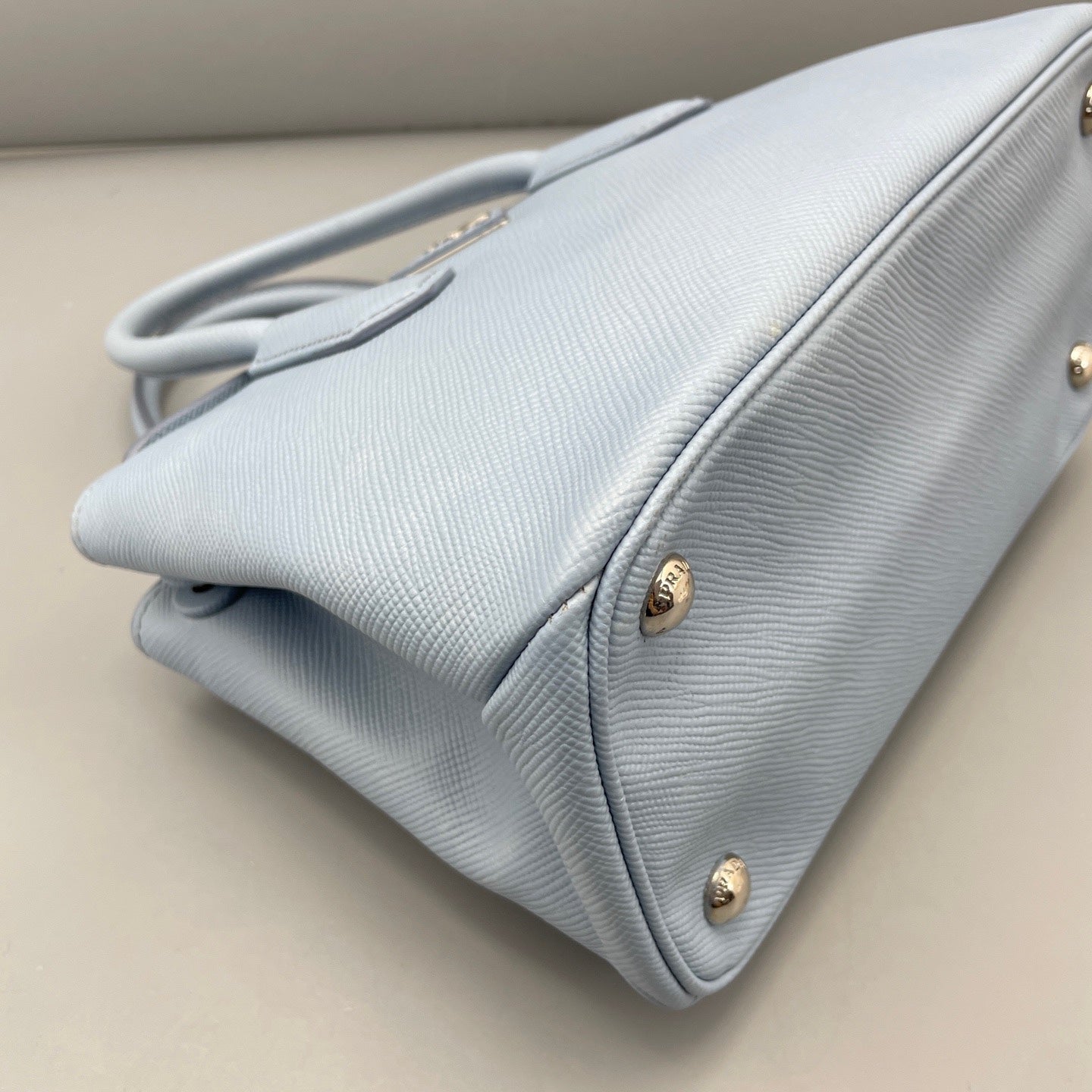 Prada - Double - Leather - Blue - (small)