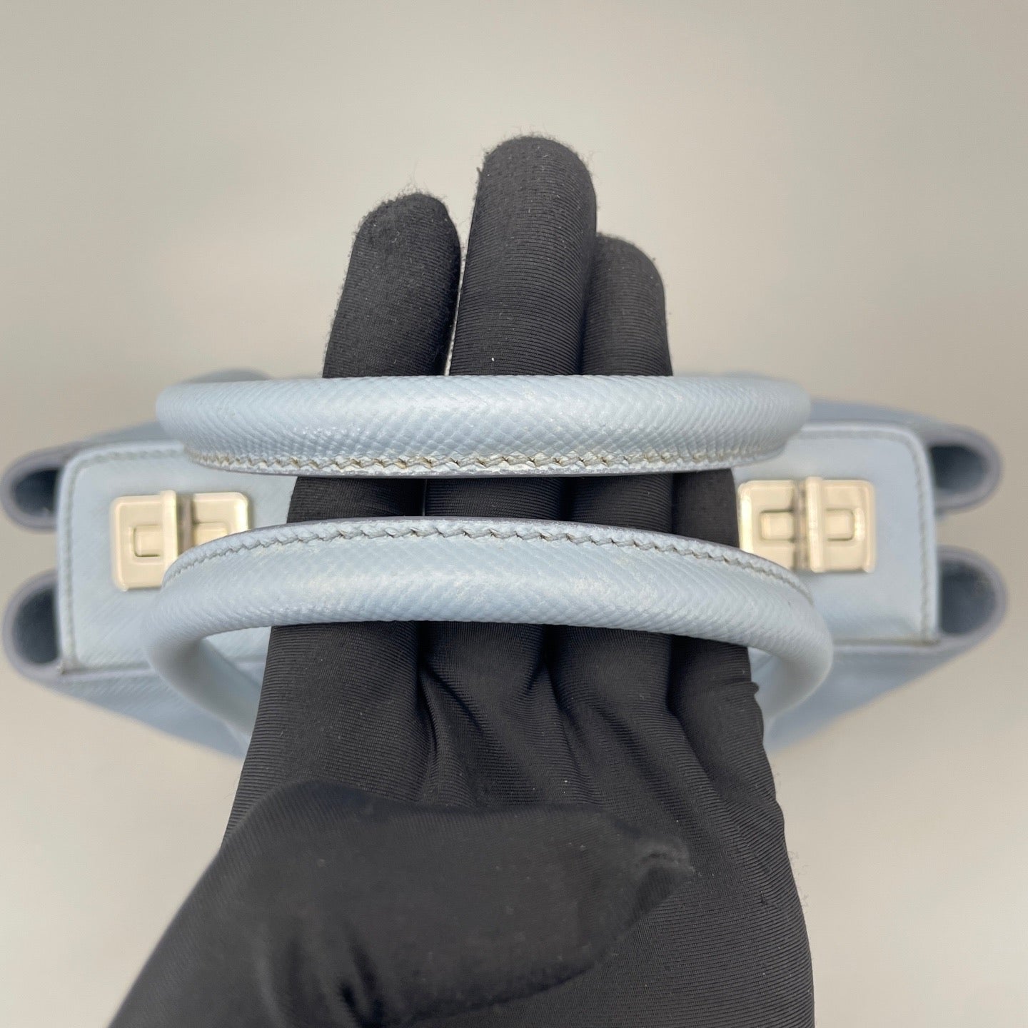 Prada - Double - Leather - Blue - (small)