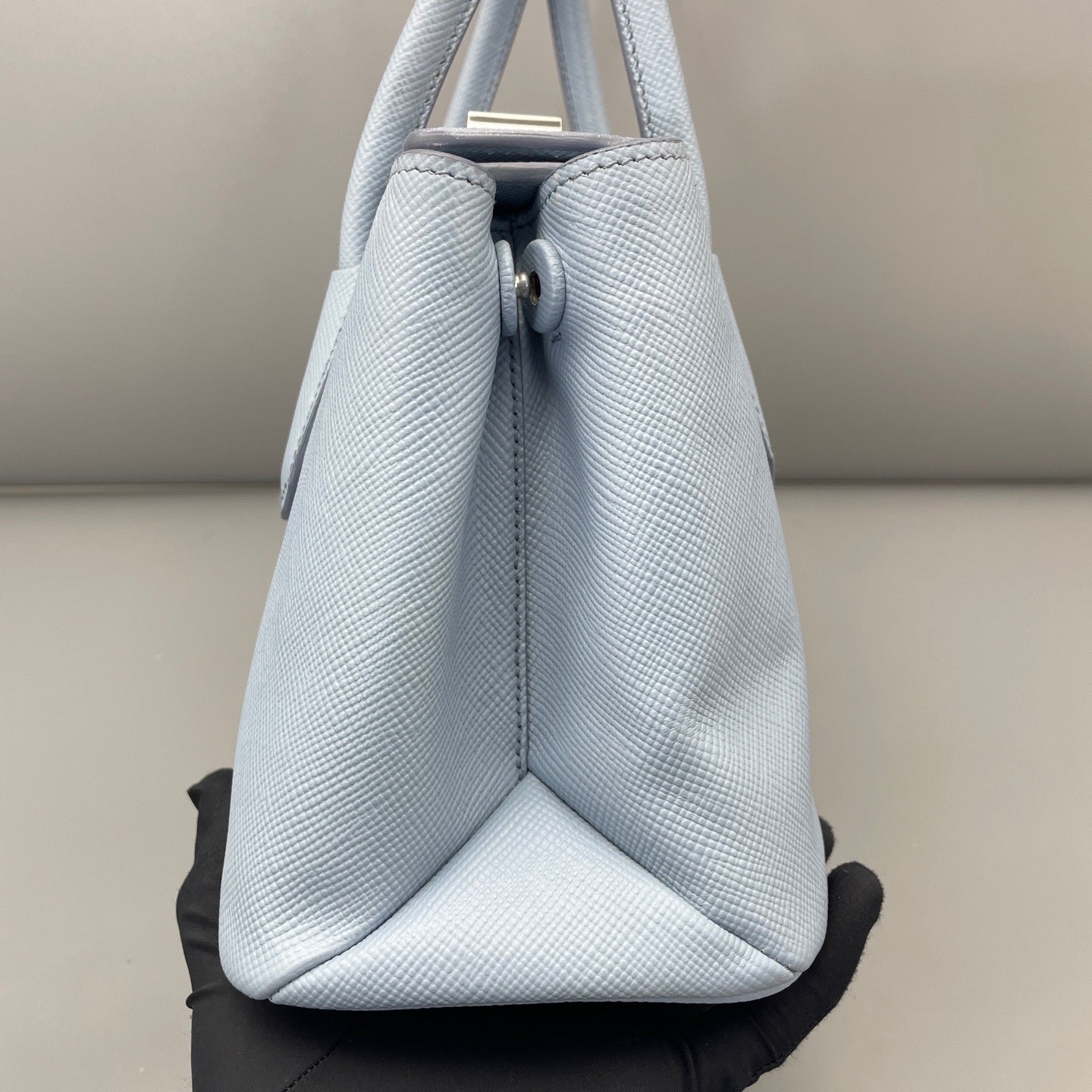 Prada - Double - Leather - Blue - (small)