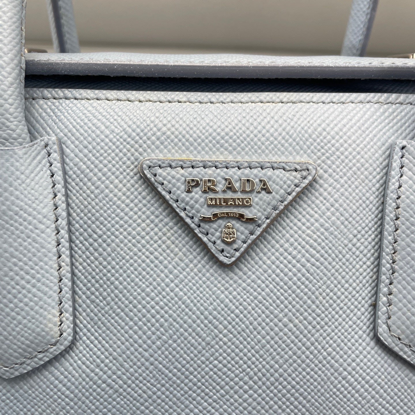 Prada - Double - Leather - Blue - (small)