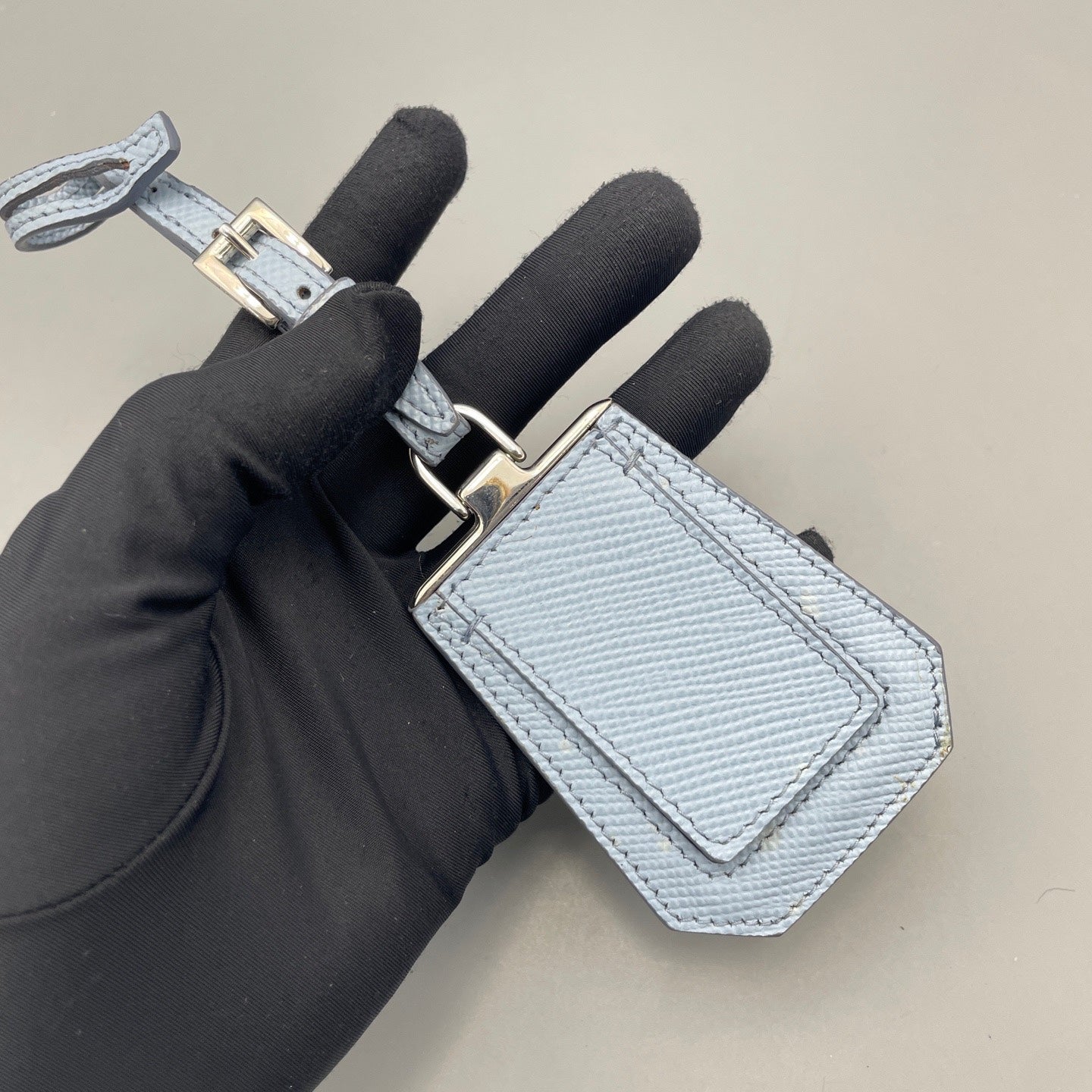 Prada - Double - Leather - Blue - (small)