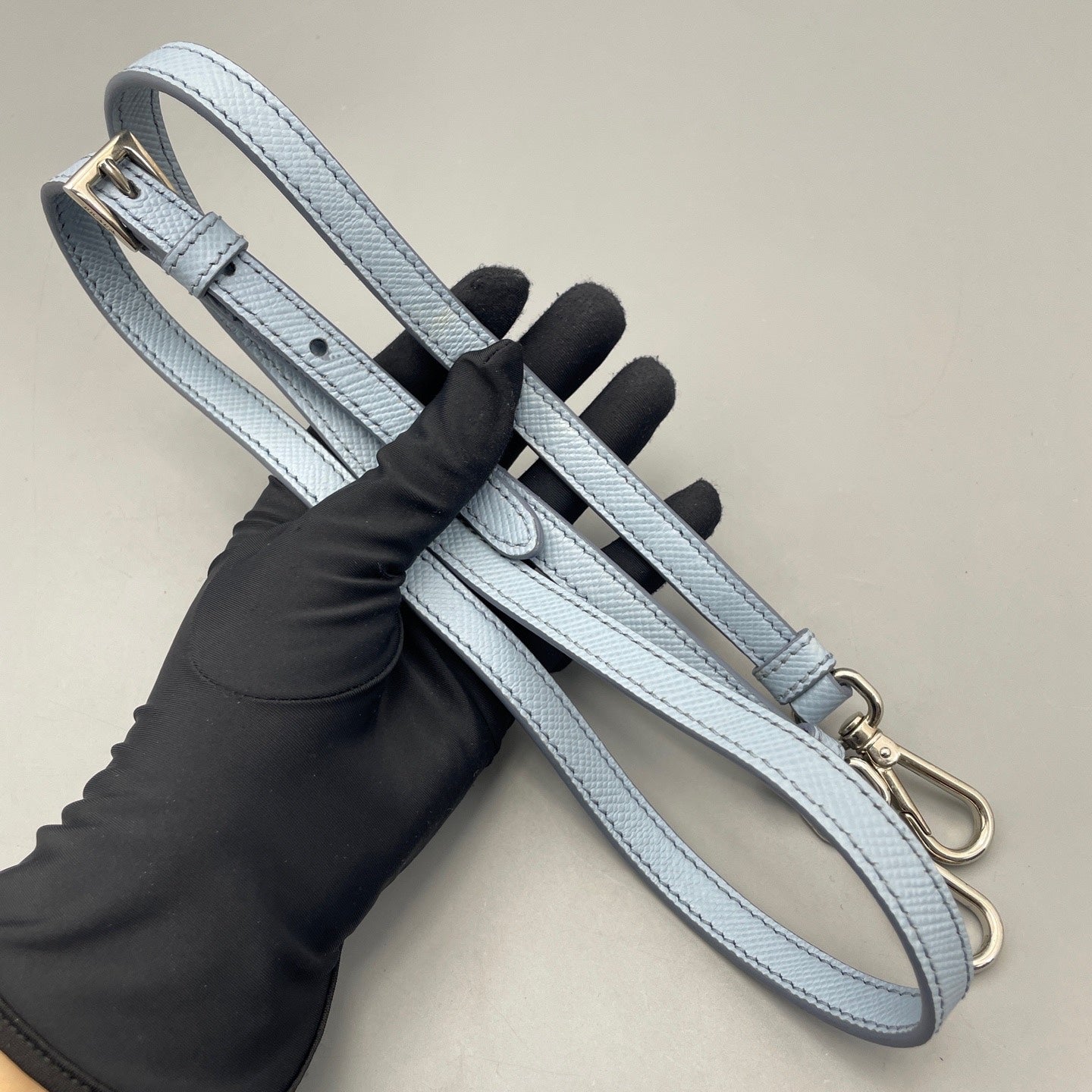 Prada - Double - Leather - Blue - (small)