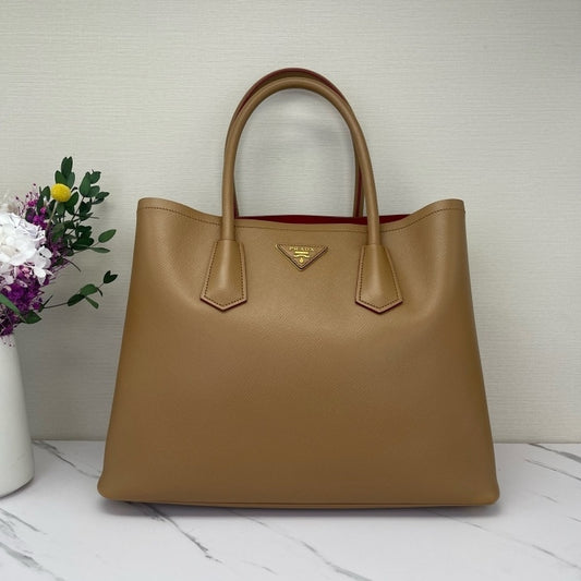 Prada - Double - Leather - Camel - (medium)