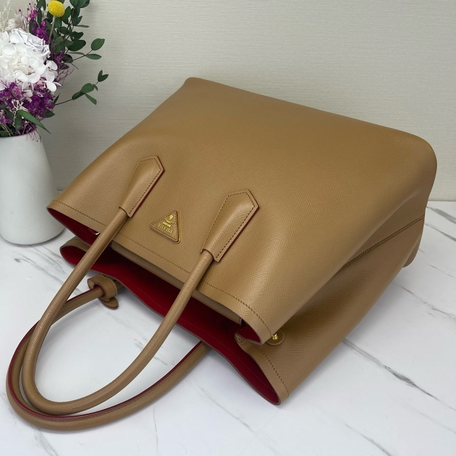 Prada - Double - Leather - Camel - (medium)
