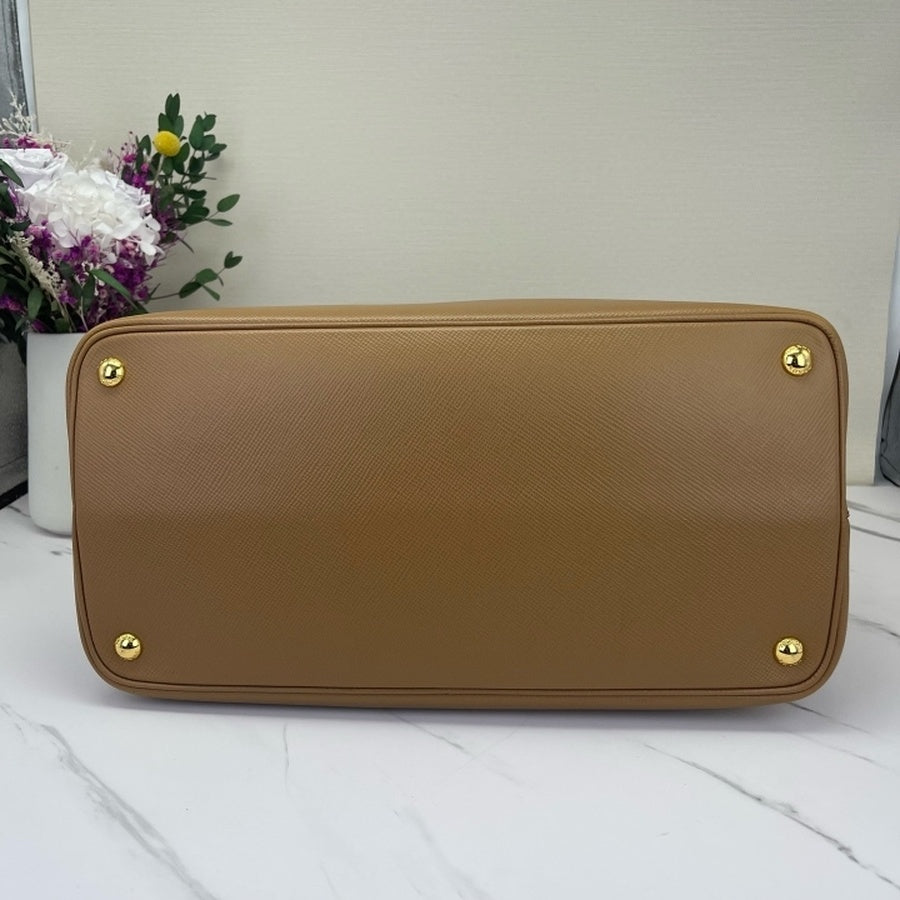 Prada - Double - Leather - Camel - (medium)