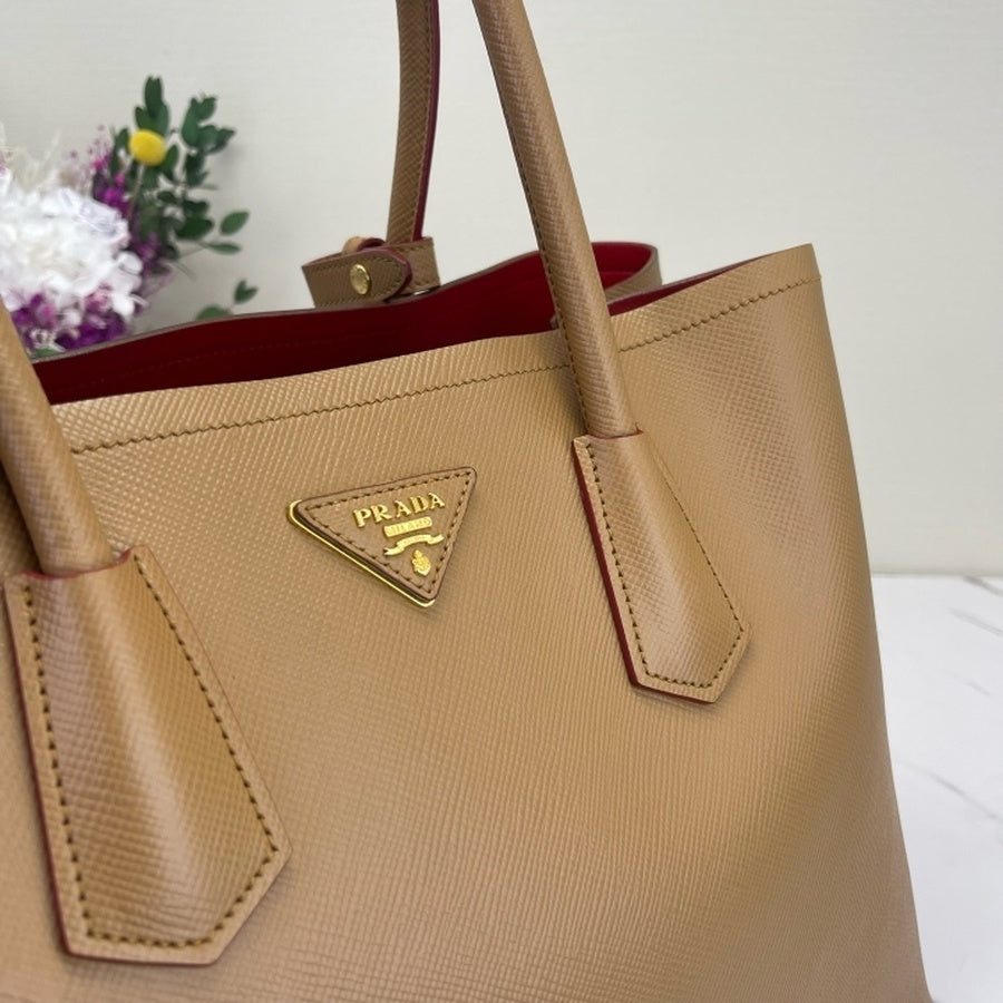 Prada - Double - Leather - Camel - (medium)