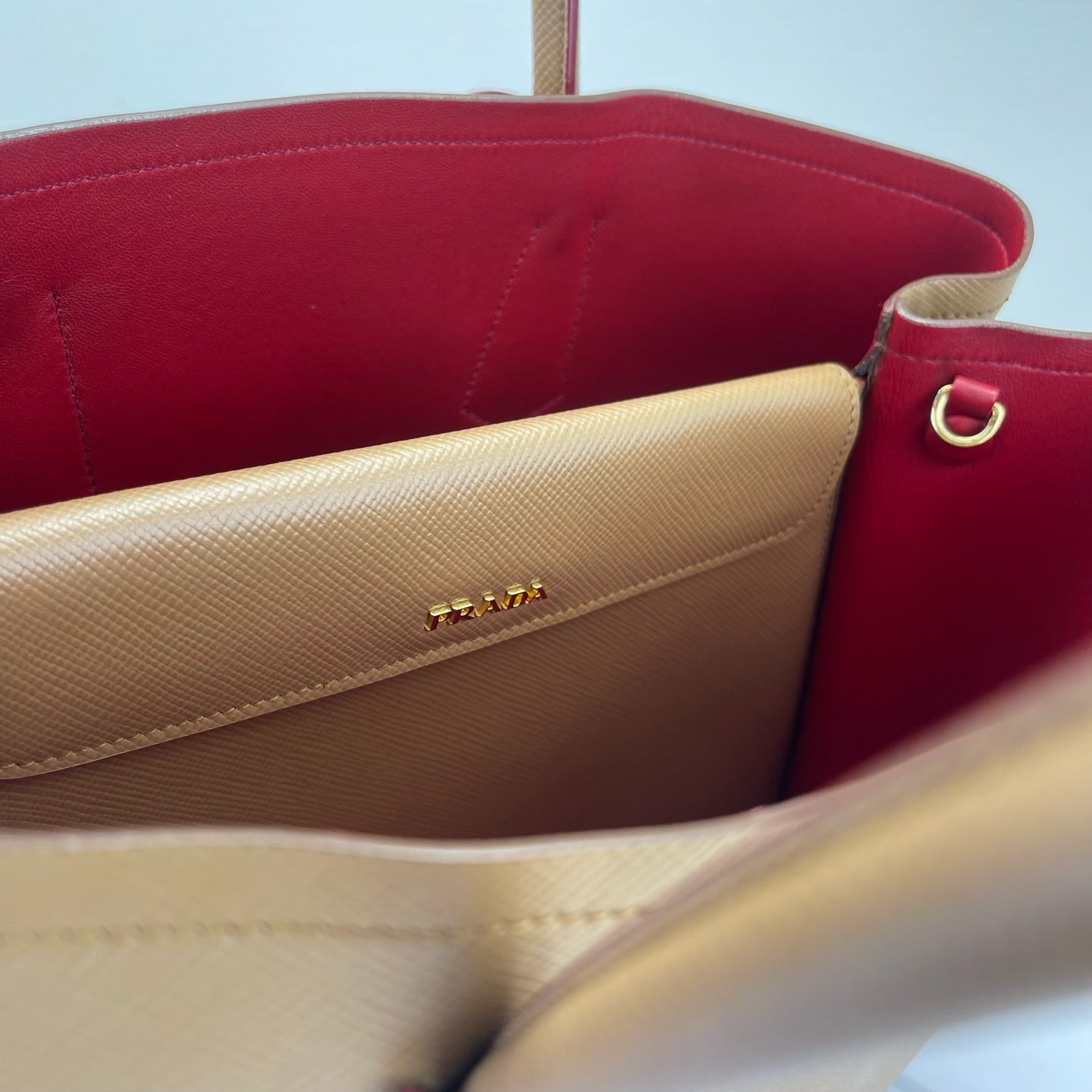 Prada - Double - Leather - Camel - (medium)
