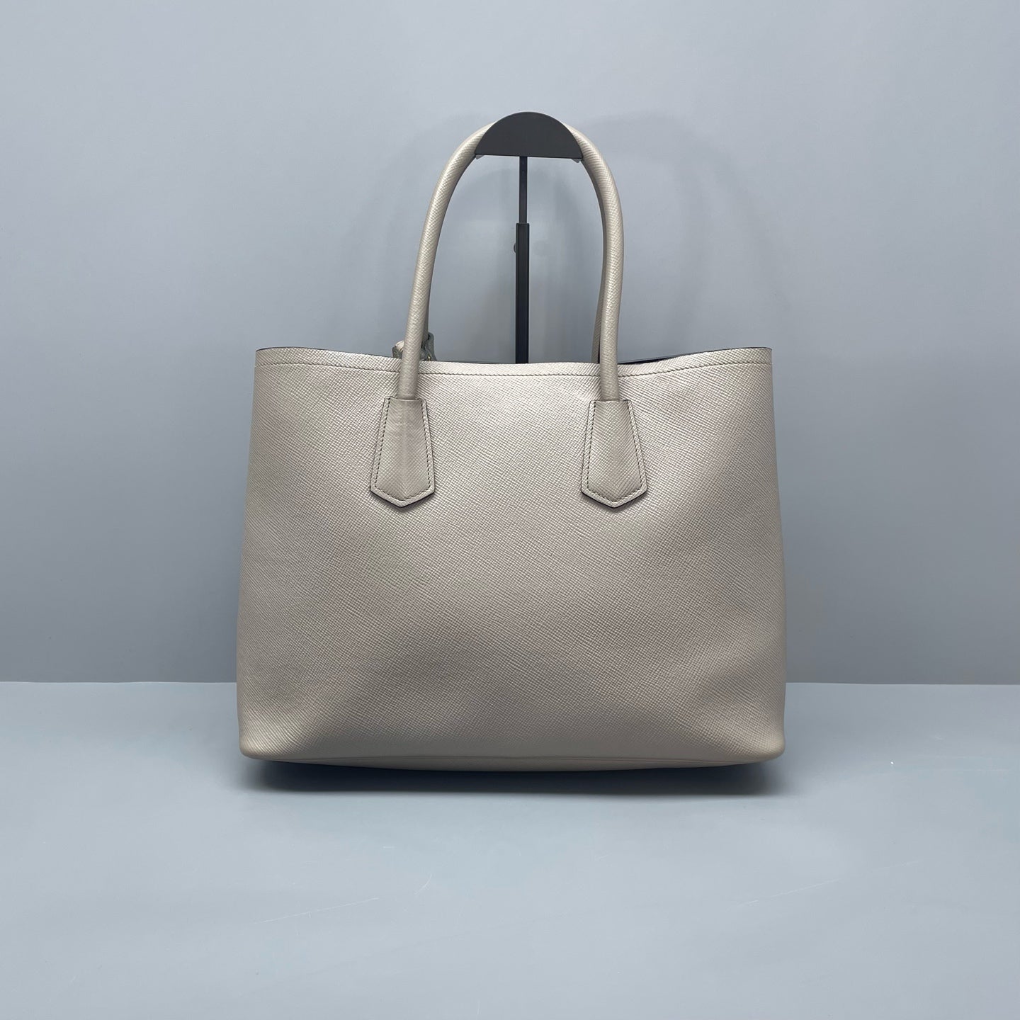Prada - Double - Leather - Grey - (large)