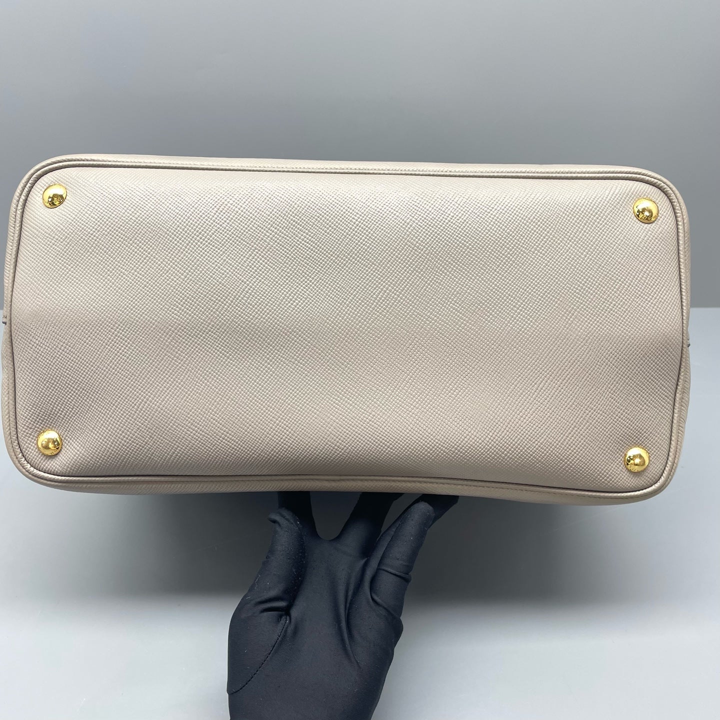 Prada - Double - Leather - Grey - (large)