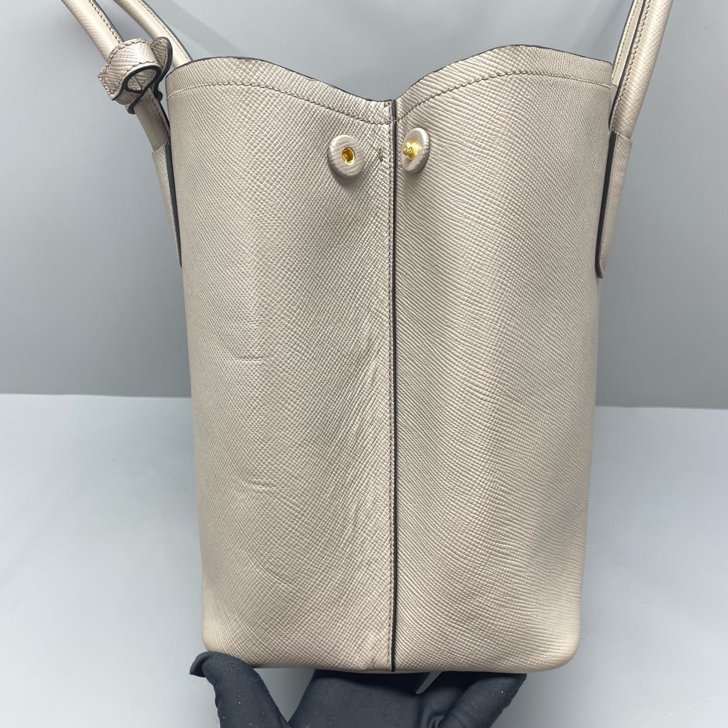 Prada - Double - Leather - Grey - (large)