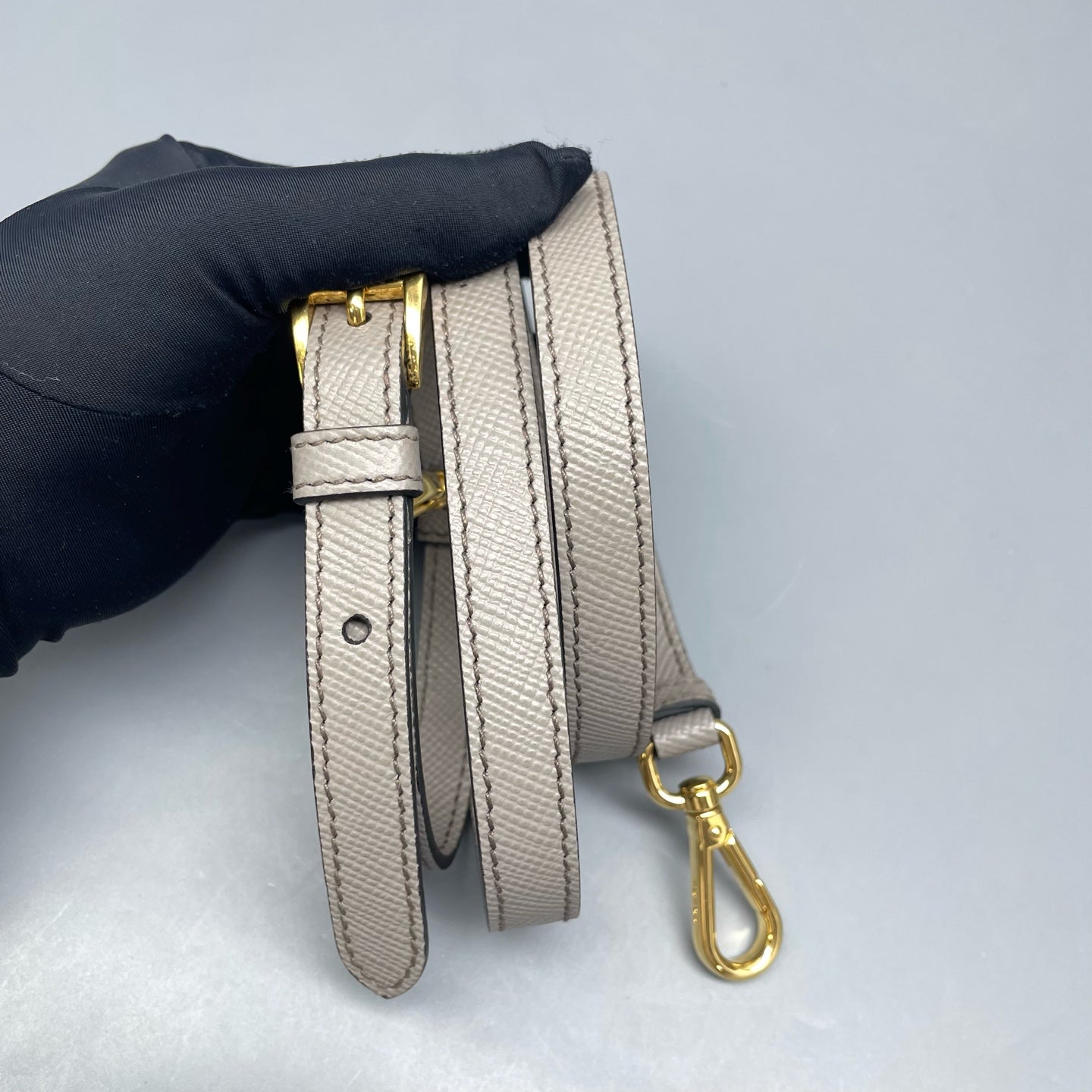 Prada - Double - Leather - Grey - (large)